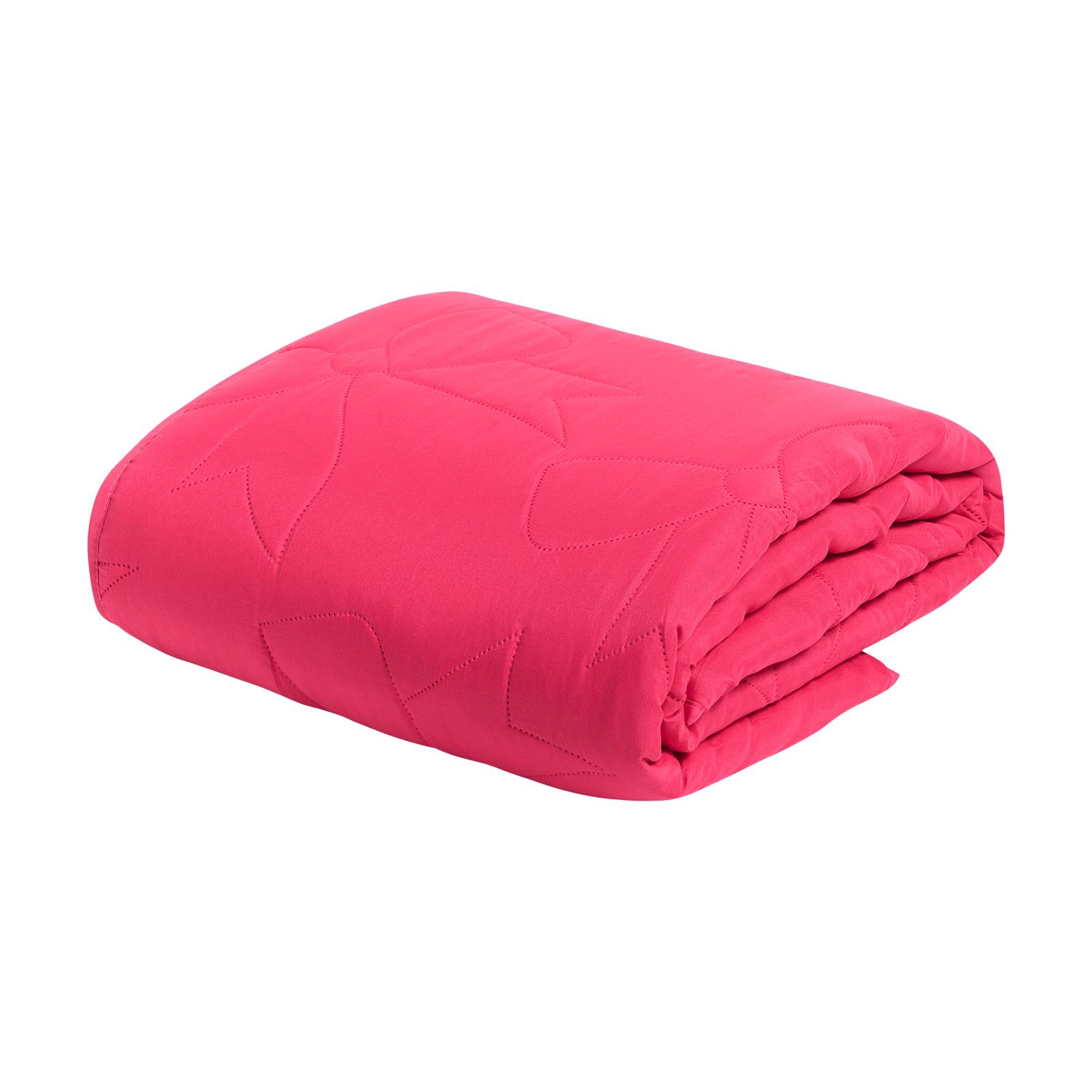 OHS Quilted Bows Throw Pinsonic Blanket Winter Soft Warm Bedspread