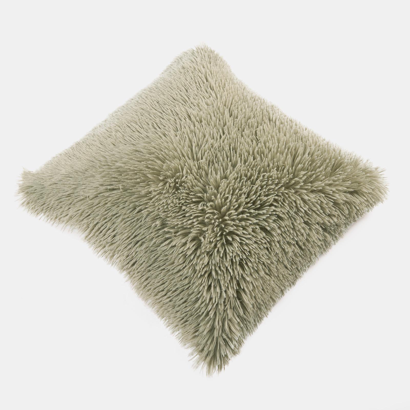 OHS Fluffy Cushion Covers 2 Pack Soft Fleece Square Pillowcases Home Decor