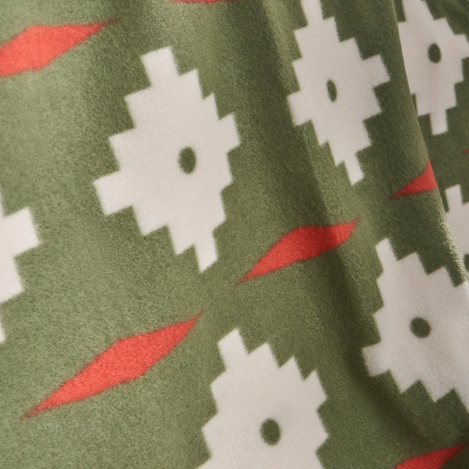 OHS Geo Print Throw Soft Blanket Polar Fleece Lightweight Bedspread