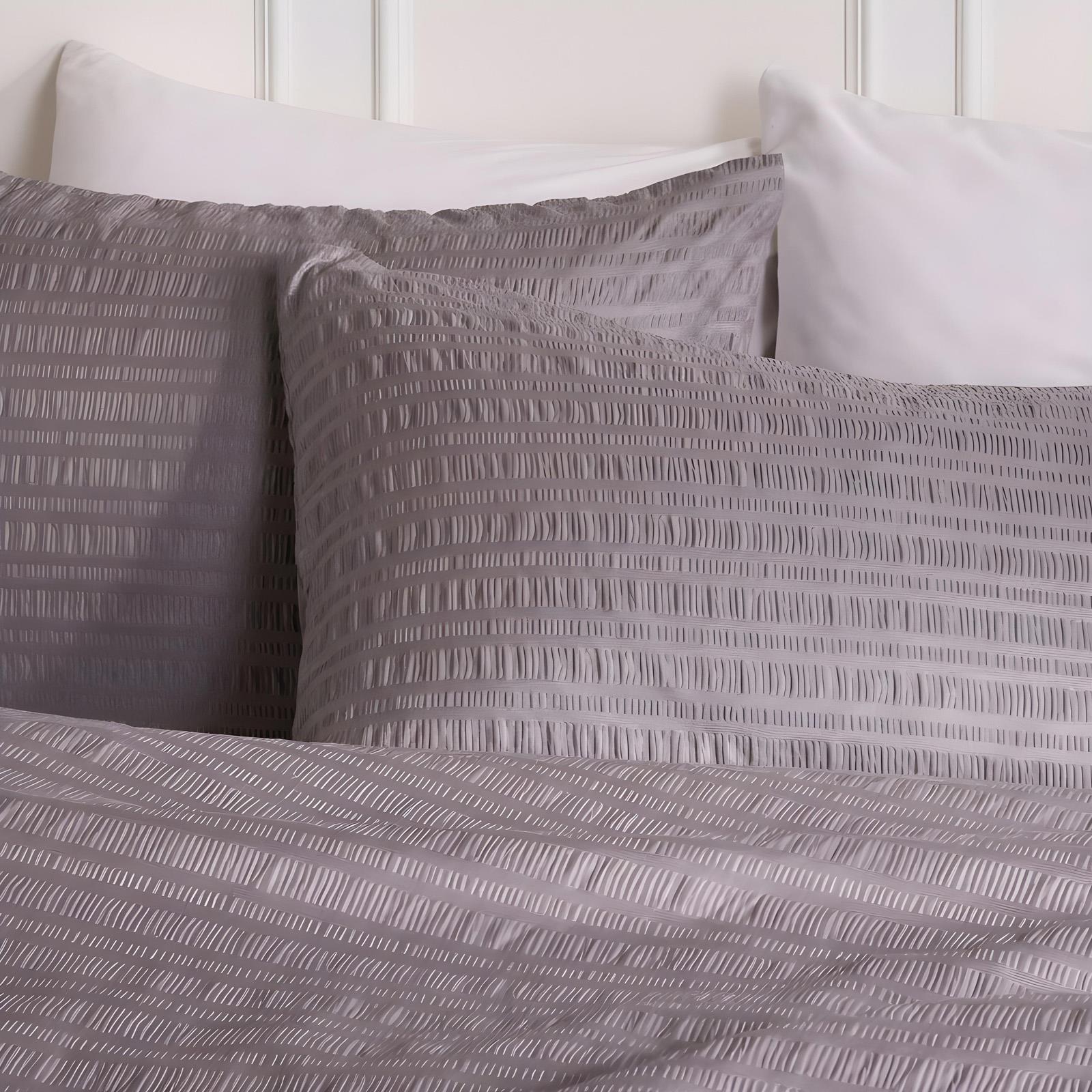 OHS Embossed Bedding Set Textured Duvet Cover with Pillowcase