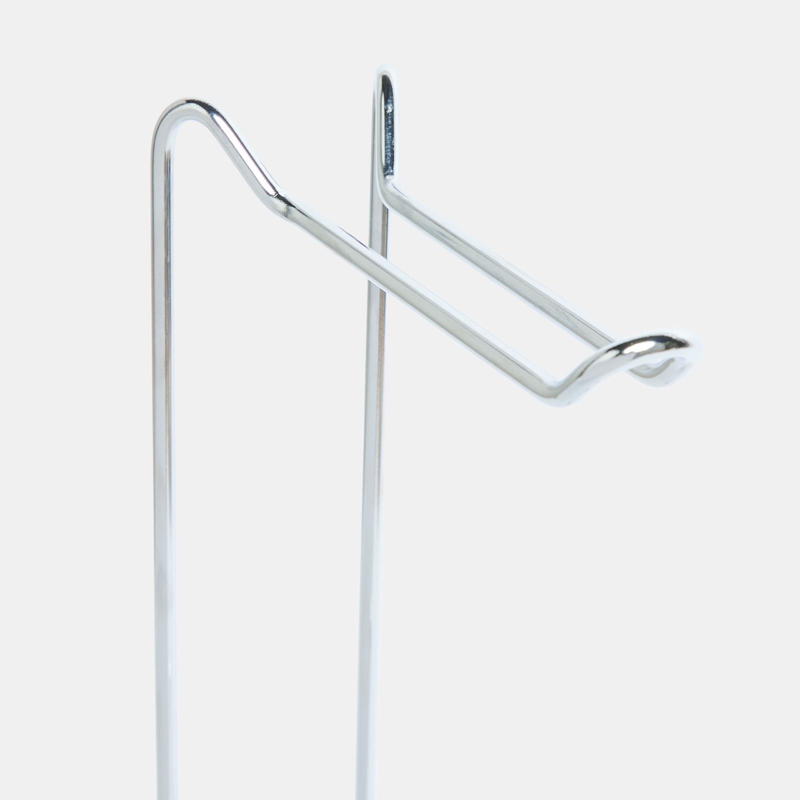 OHS Metal Toilet Roll Holder Freestanding Bathroom Storage Organiser