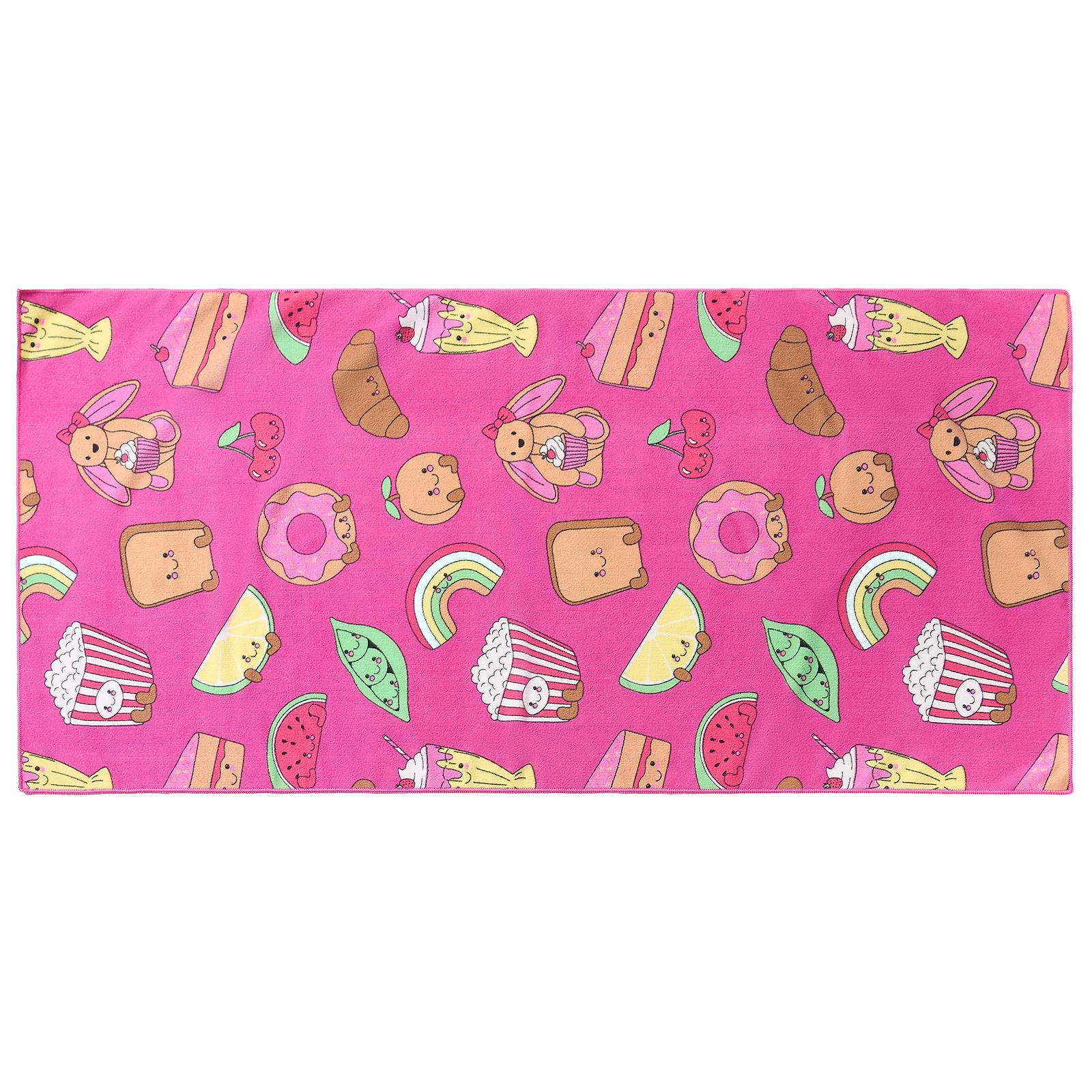 OHS Print Beach Towel Microfibre Quick Dry Bath Holiday Gym Travel Sport