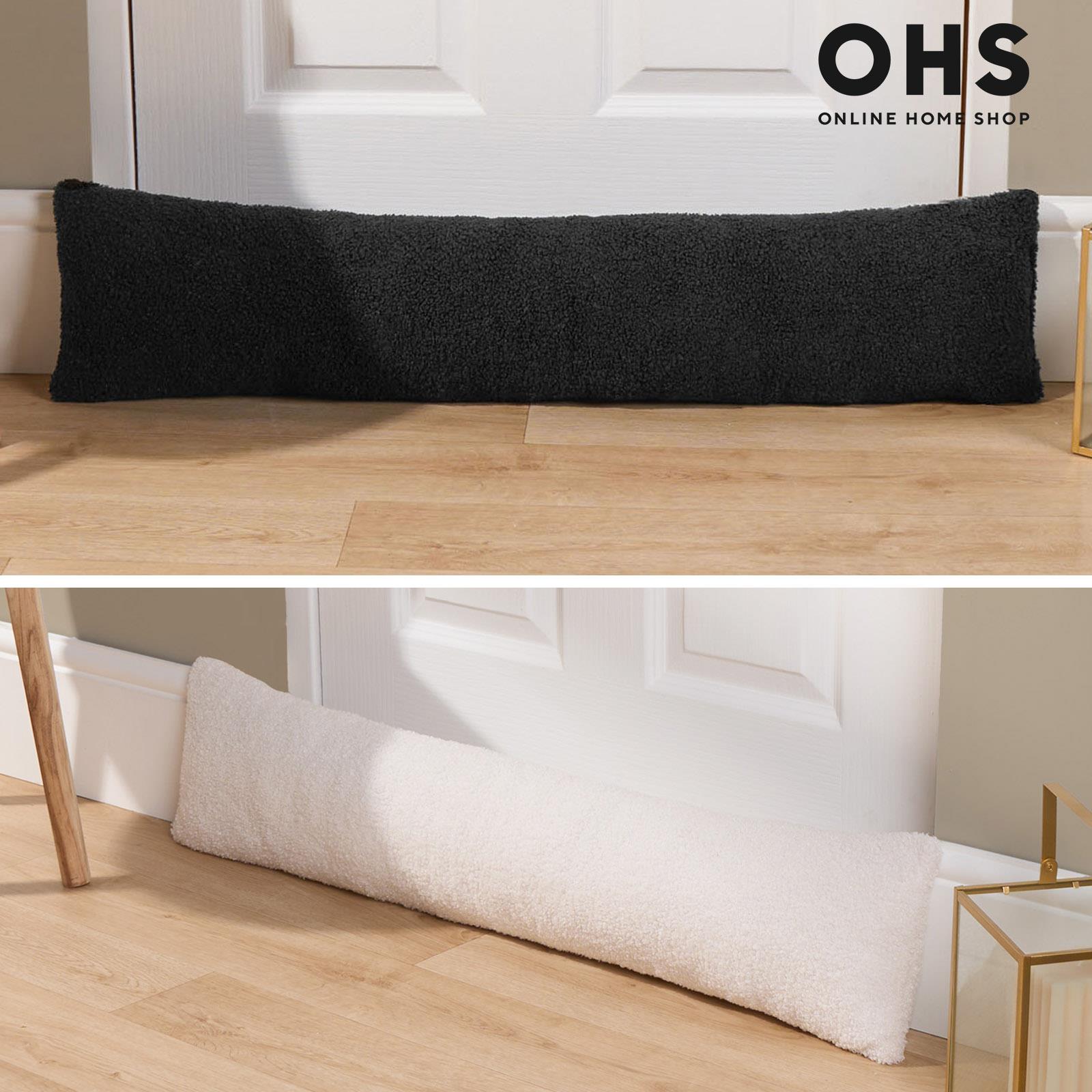 Fabric Boucle Door Draught Excluder Draft Window Seal Insulation Fleece Stopper