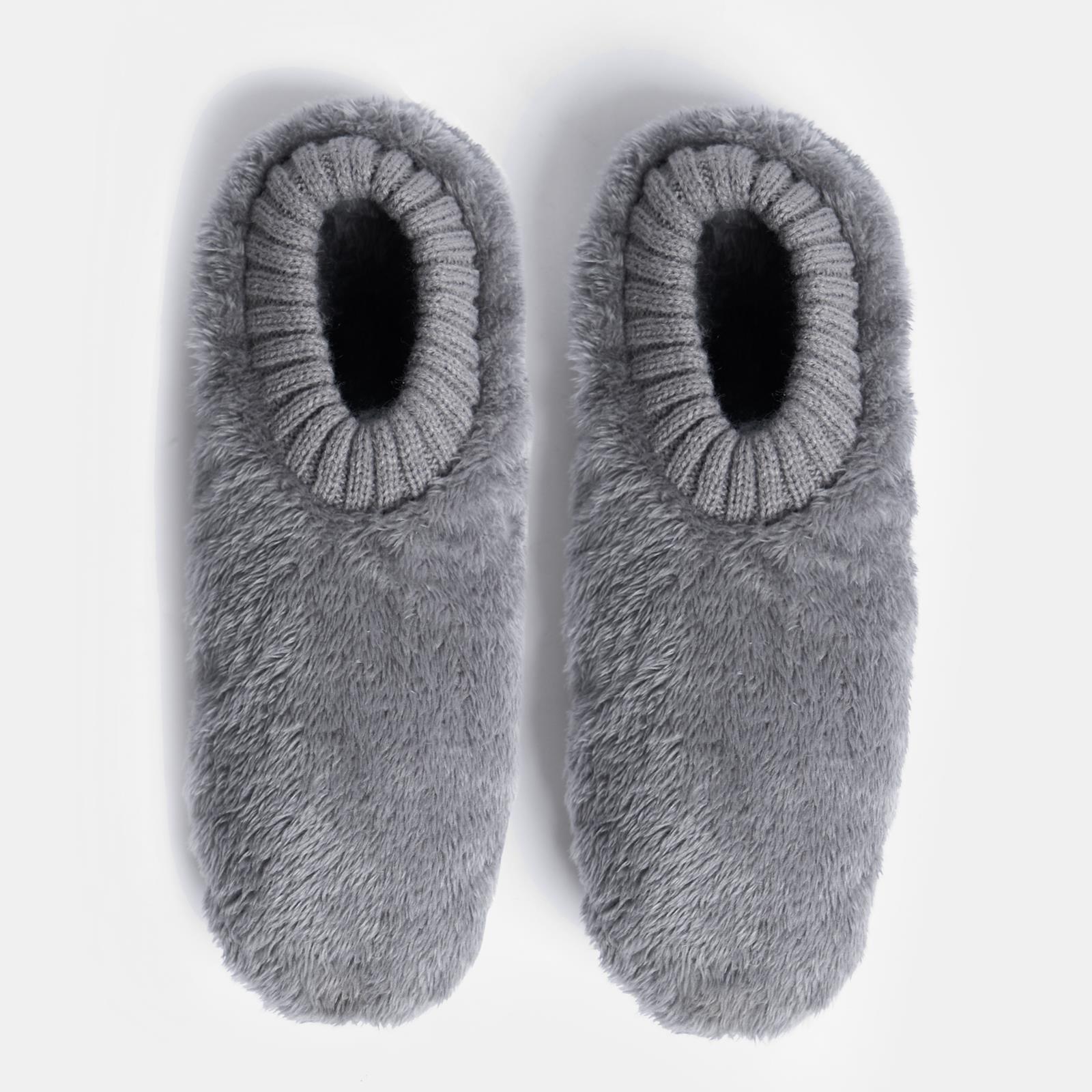 OHS Mens Bed Socks Slipper Teddy Fleece Fluffy Thick Indoor Marl Lounge Warm
