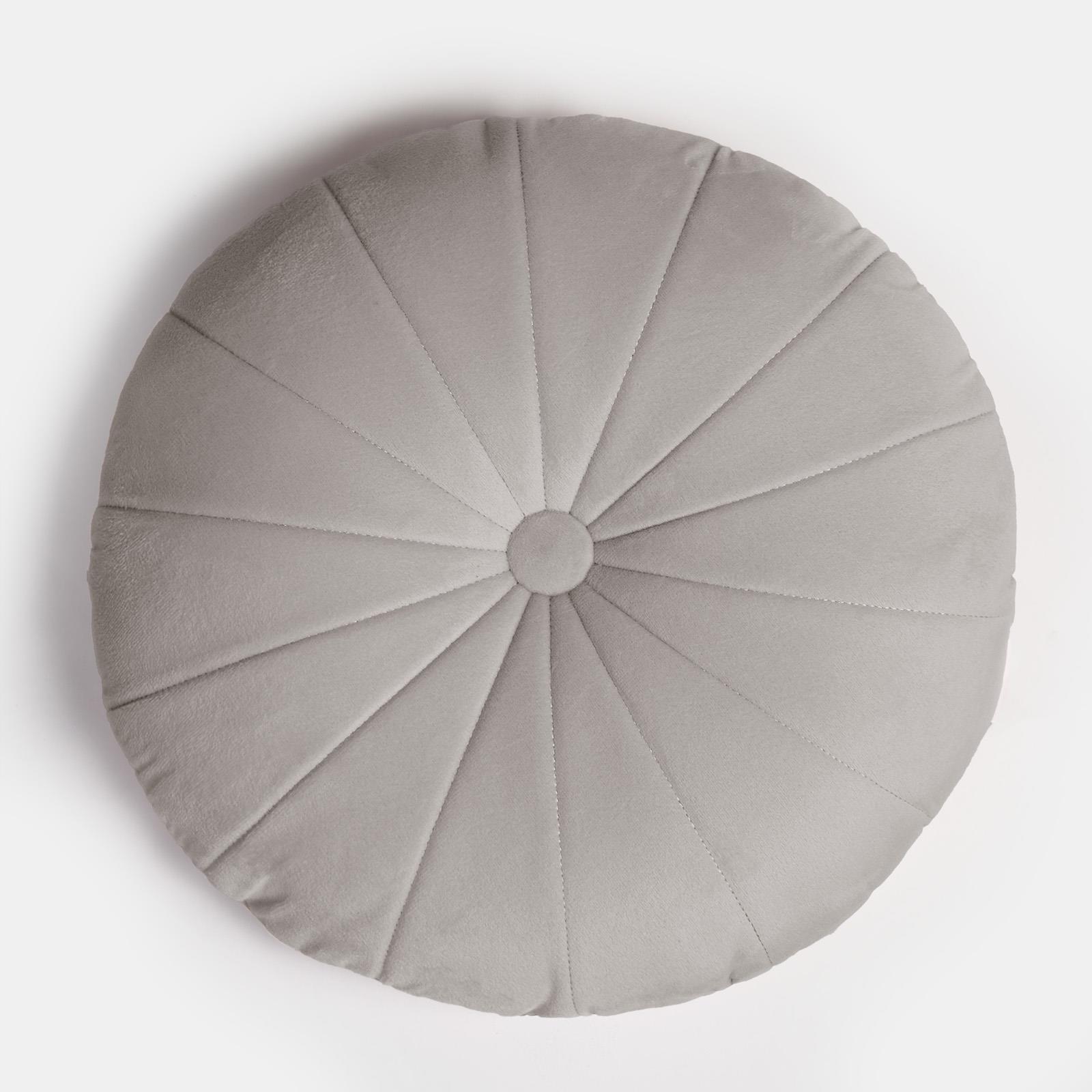 OHS Velvet Filled Cushion Round Bedroom Decor Scatter Chair Sofa Button Pillow