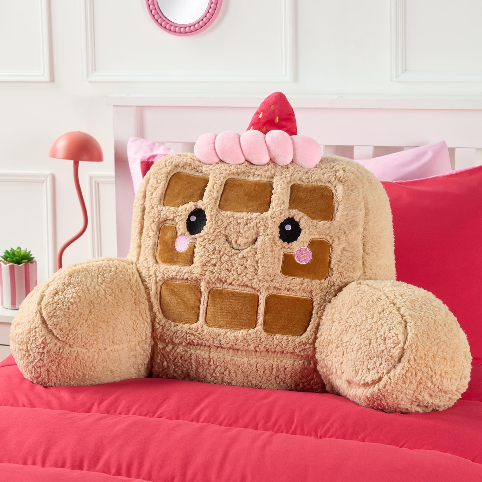 OHS Character Cuddle Cushion Soft Fleece Reading Pillow with Arms Bed Chair