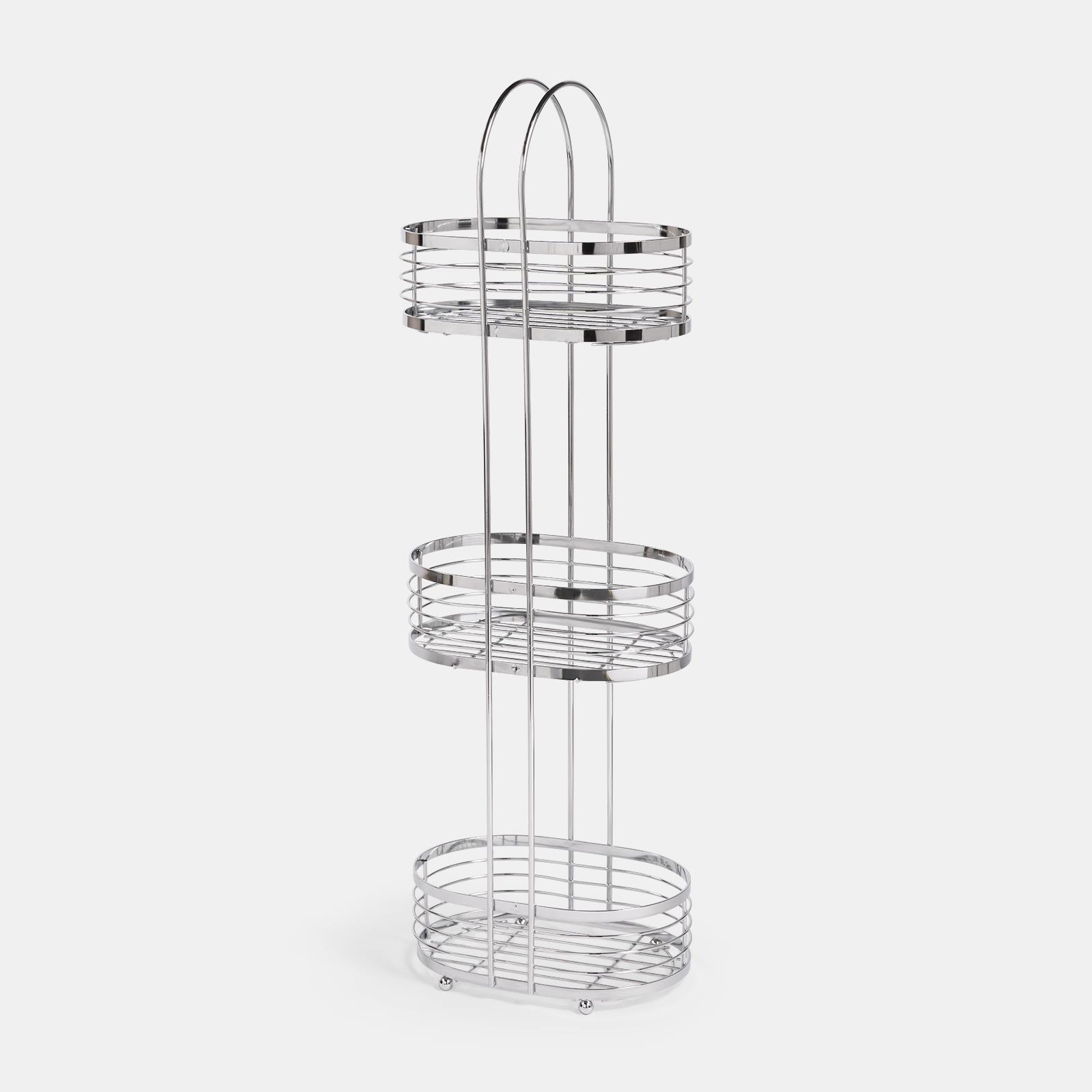 OHS 3 Tier Shower Caddy Freestanding Bathroom Organiser Rust Resistant Metal
