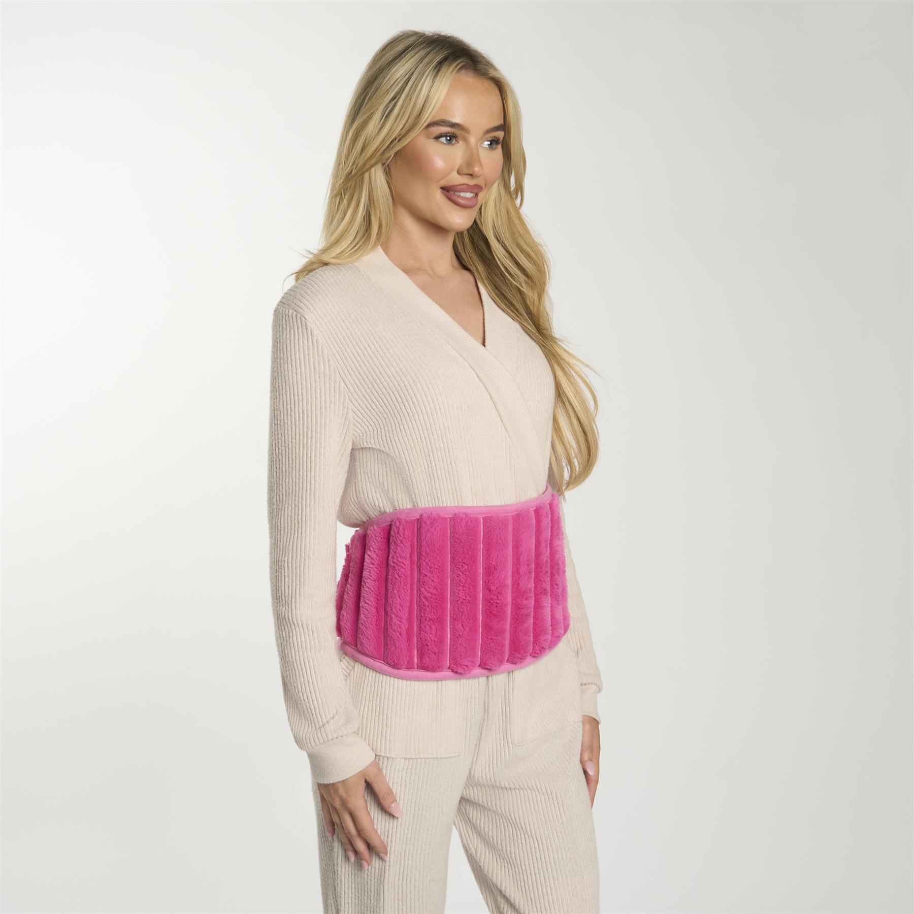 OHS Ribbed Heating Belt Adjustable Hot Water Bottle Body Wrap Back Pain Relief