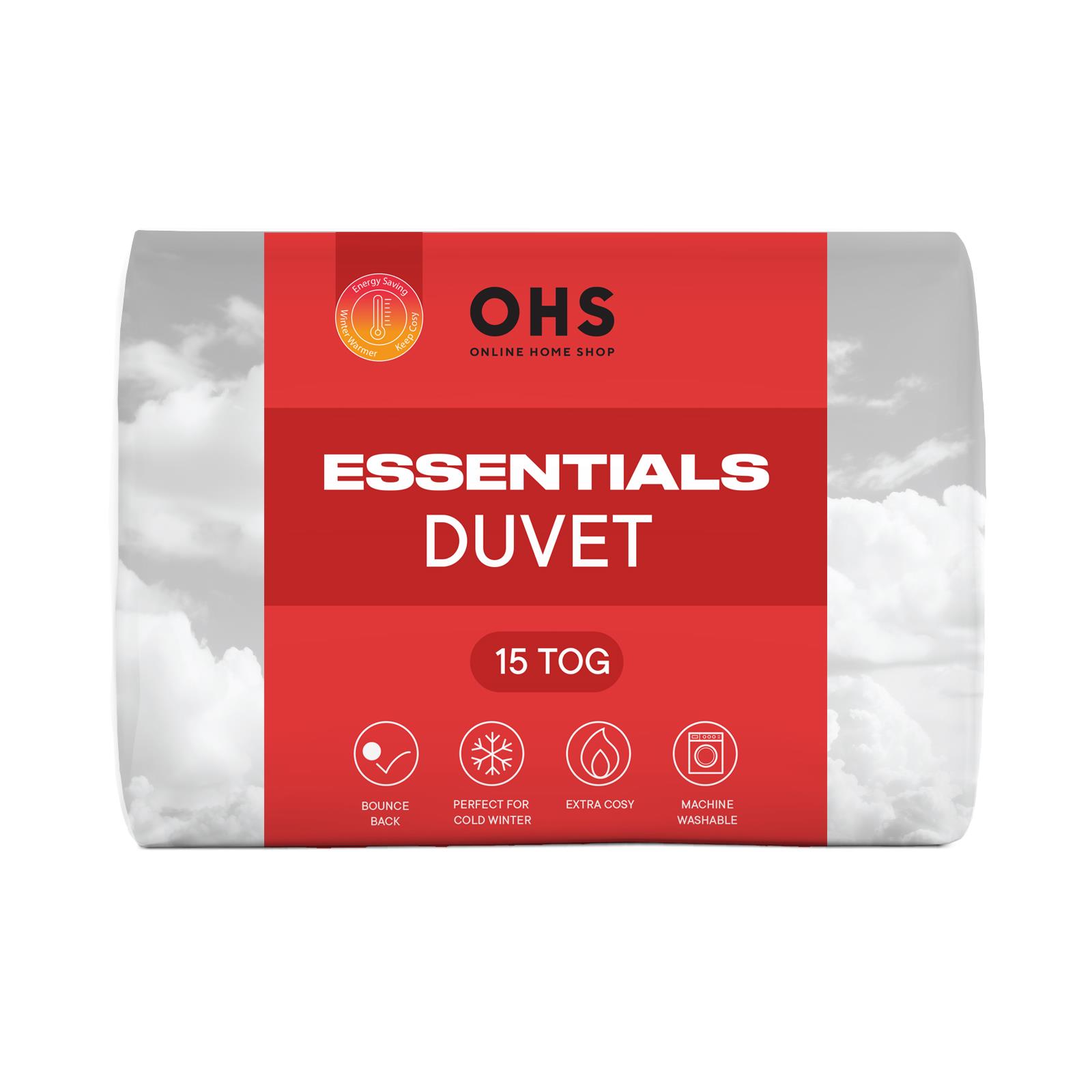 OHS Duvet Quilt/Pillows 4.5 10.5 13.5 15 Tog Single Double King Superking