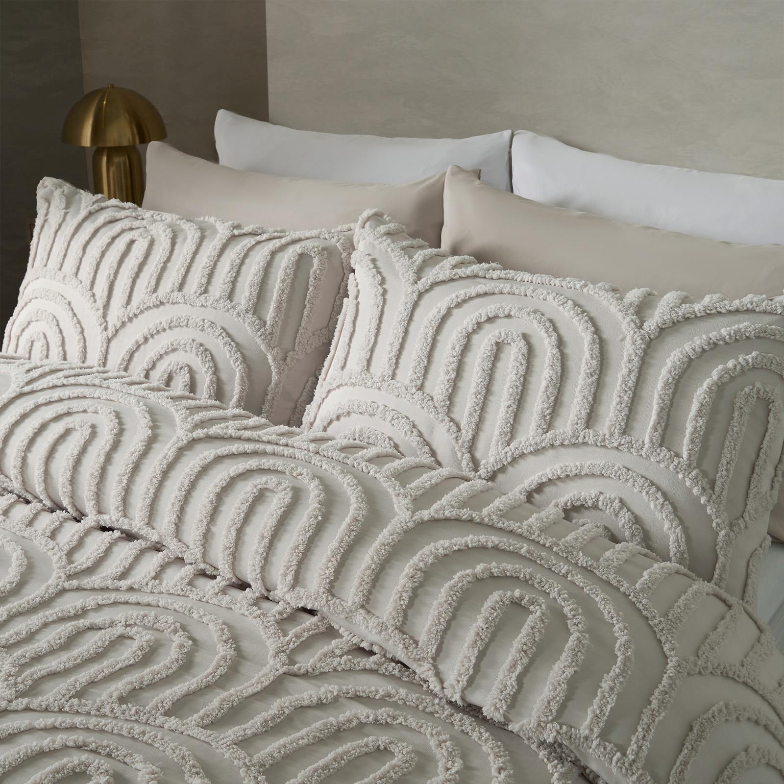 OHS Tufted Arches Bedding Set Duvet Cover with Pillowcase Double King Size