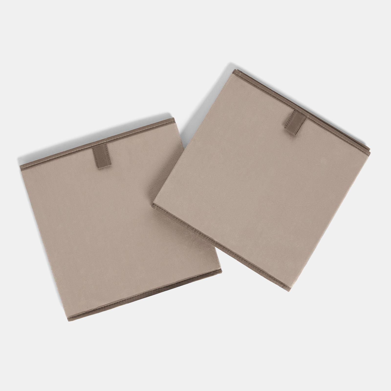 OHS Multi Pack of Matte Velvet Storage Boxes Stylish Foldable Set Square Cube