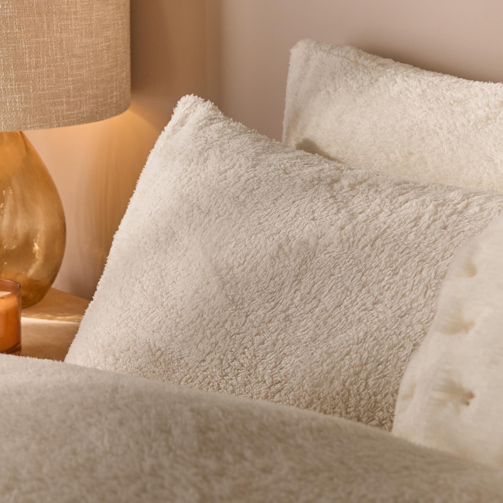 OHS Teddy Fleece Pillowcase Cover Bedding 4 x Thermal Warm Bear Sherpa Warm Soft