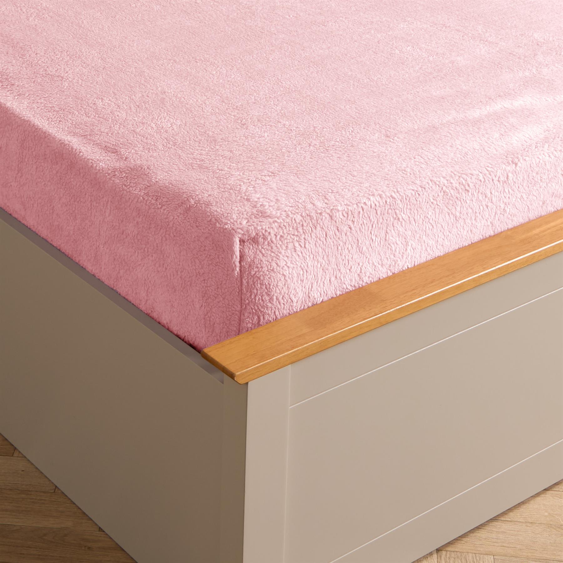 Brentfords Teddy Fleece Fitted Sheet Thermal Warm Single Double King Bedding NEW - Picture 24 of 37