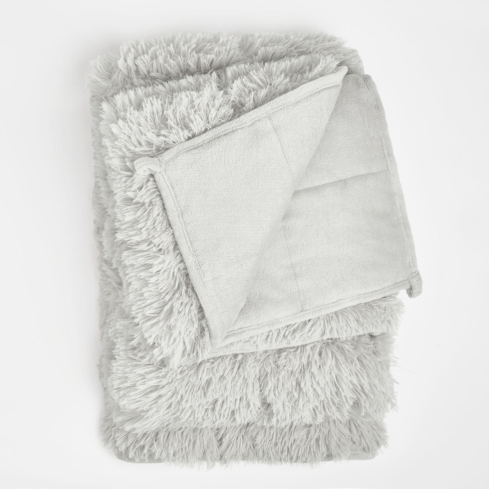 OHS Fluffy Fleece Weighted Blanket Sensory Adult Sleep Anxiety Soft Throw