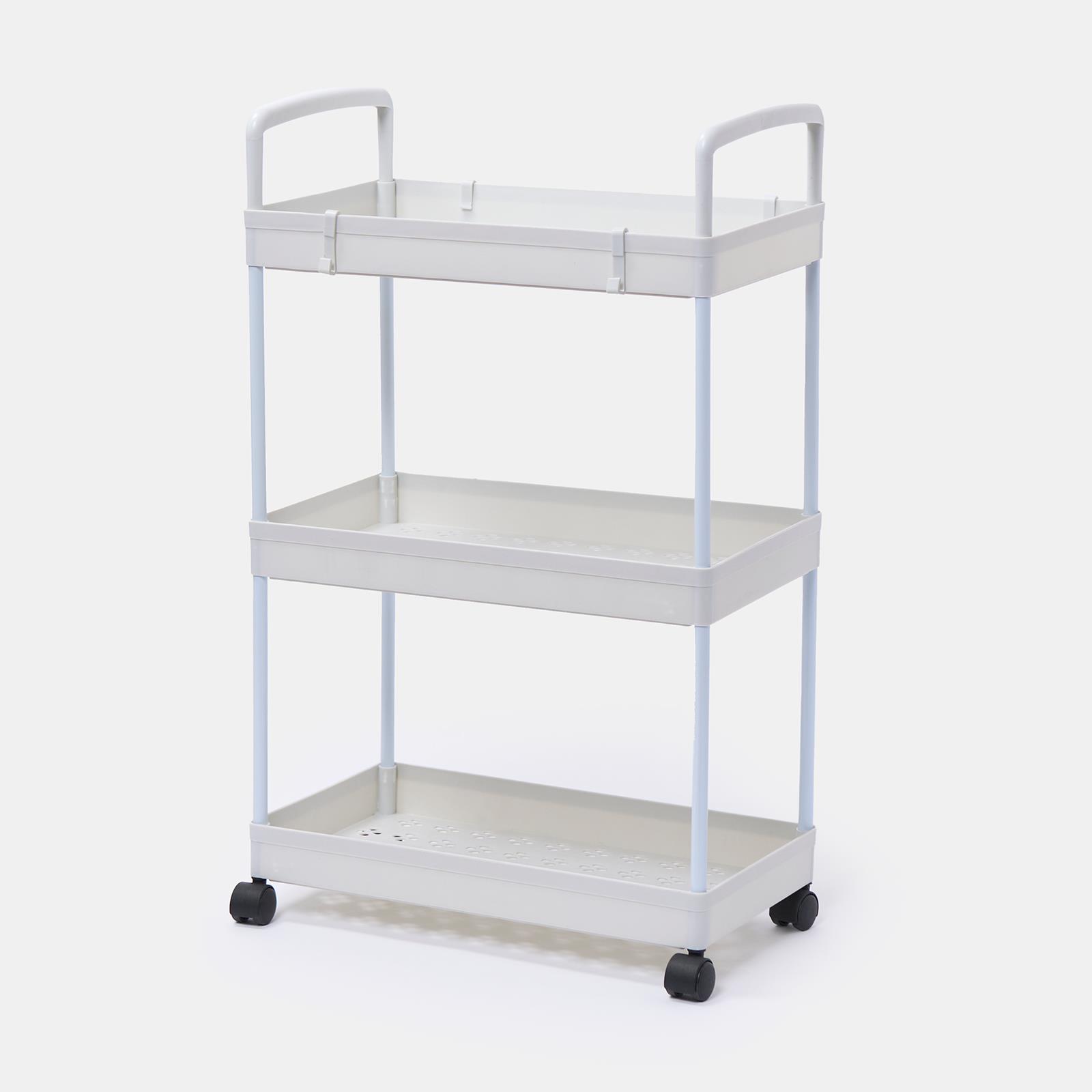 OHS Trolley Cart 3 Tier Roll Bathroom Storage Portable Kitchen Home Organiser