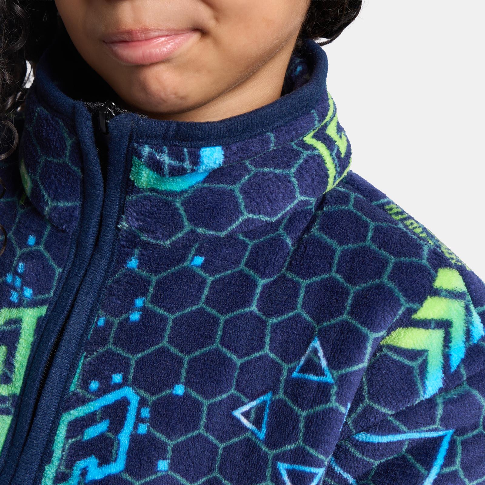OHS Half Zip Hoodie Kids Print Oversized Sherpa Jumper Pullover Sweatshirt