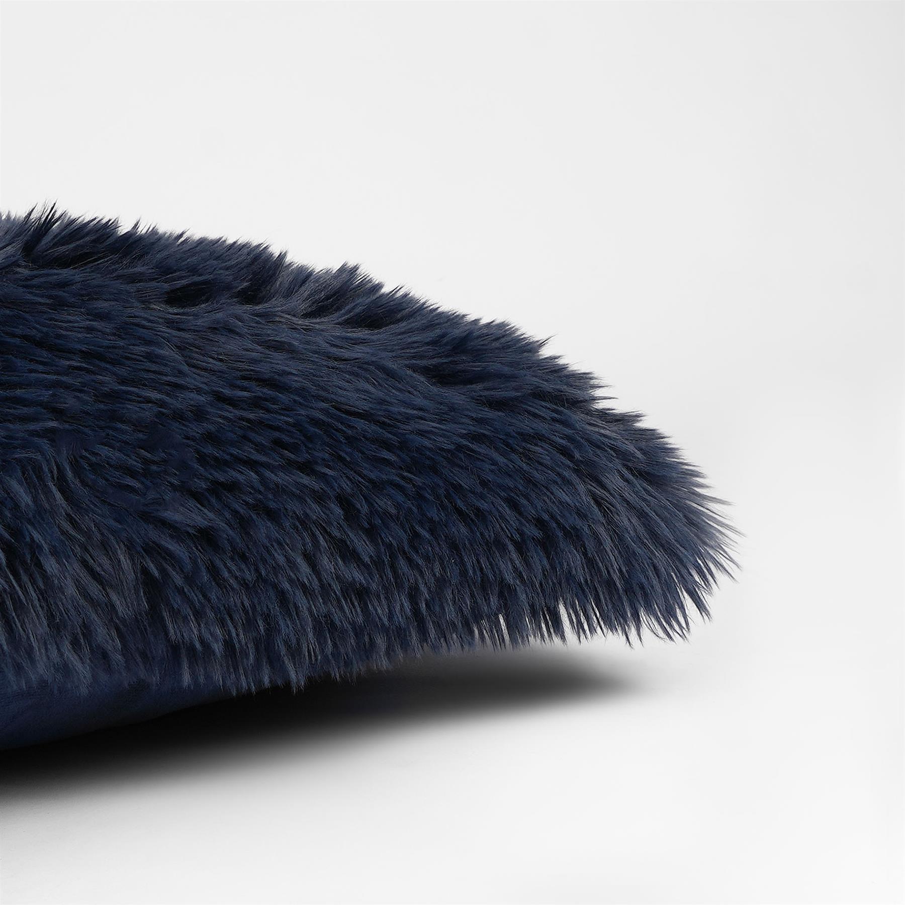 Sienna Faux Mongolian Fur Set of 4 x Cushion Covers Soft Fluffy Mohair 18" x 18 - Picture 13 of 26