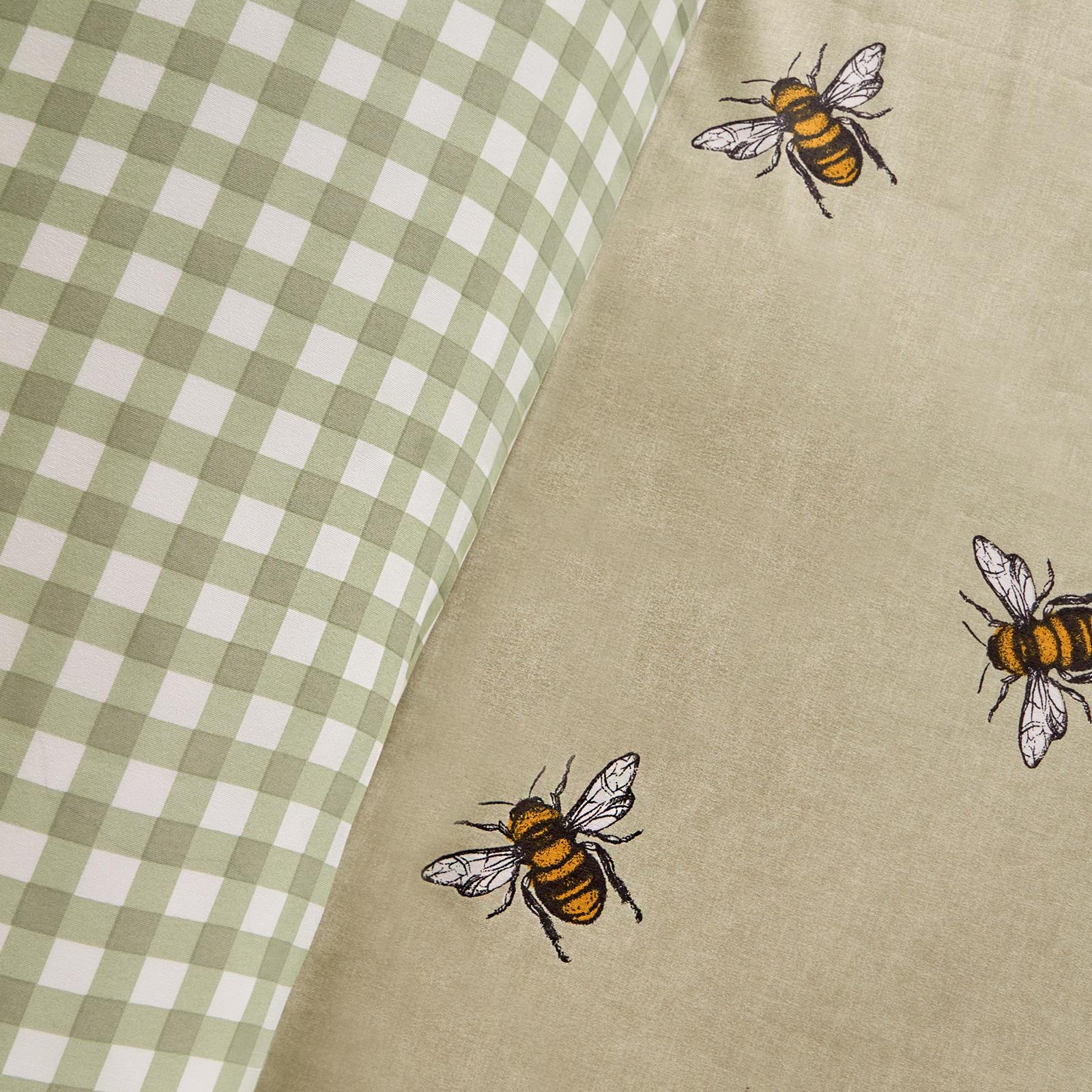 Bee Duvet Cover Set Reversible Stripe Quilt Bedding Set Single Double King Size