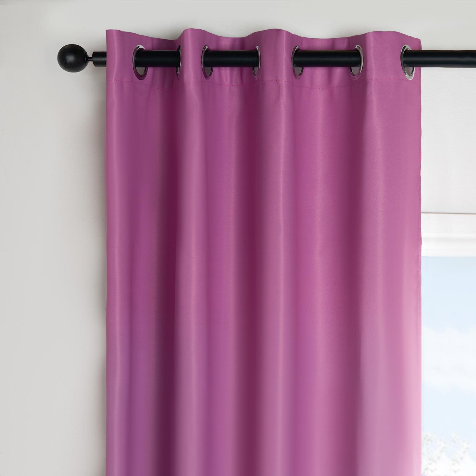 Ombre Eyelet Blackout Kids Curtains Pair of Ring Top Rainbow Ready Made Panels