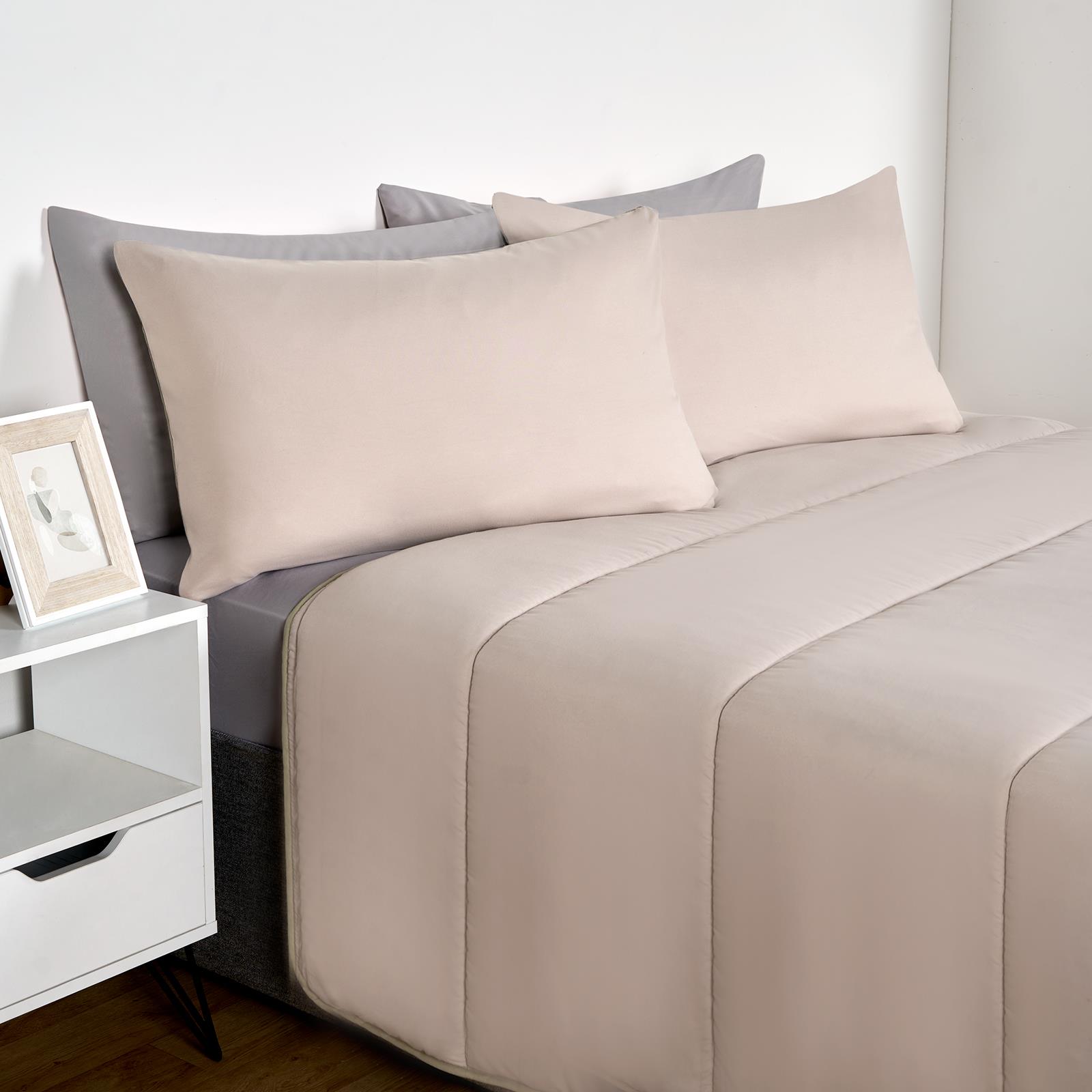 OHS Coverless 10.5 TOG Soft Duvet Pillowcase Quilted Bedding Set Single Double - Picture 94 of 107