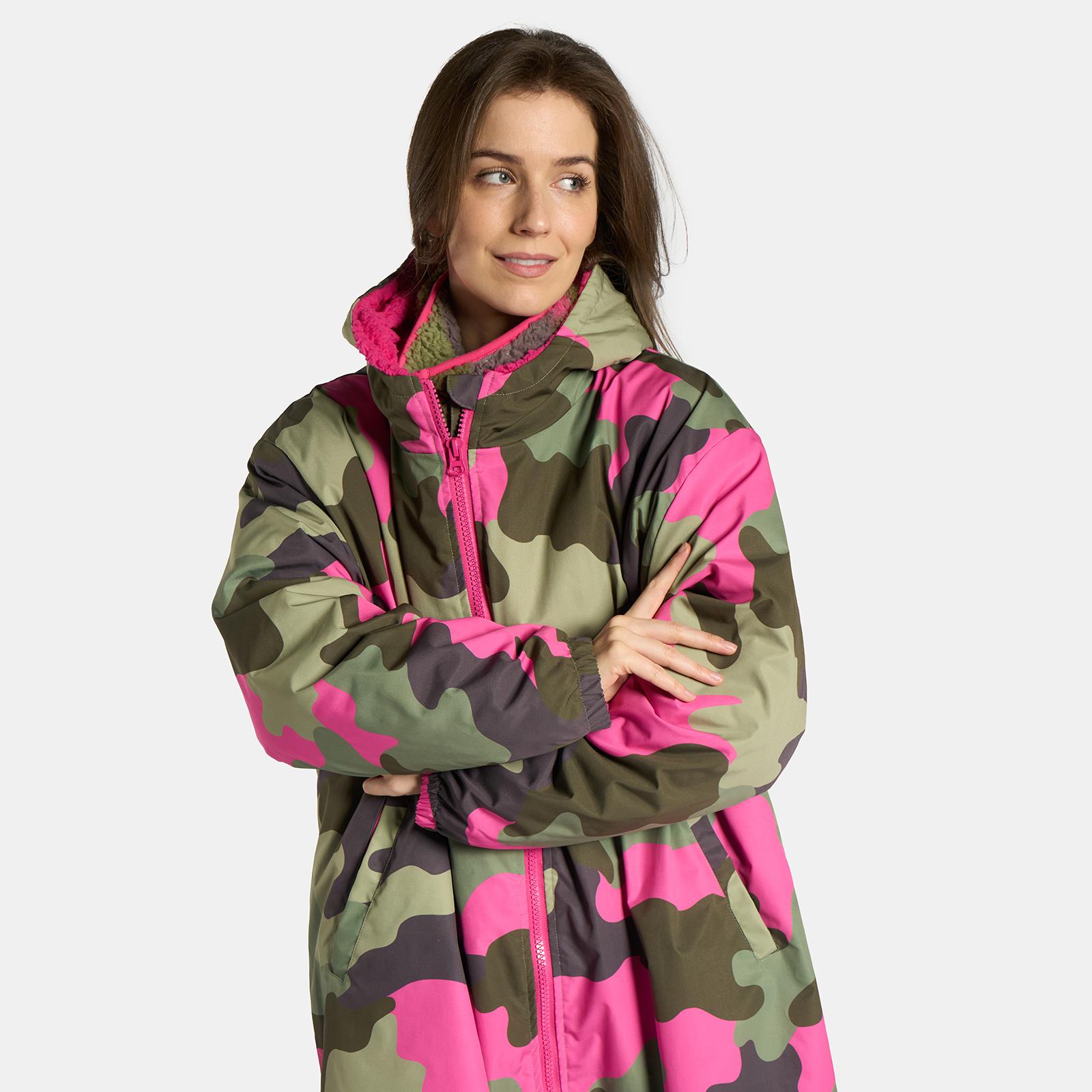 OHS Drying Changing Robe Sherpa Lined Water Resistant Oversize Coat Adults Kids