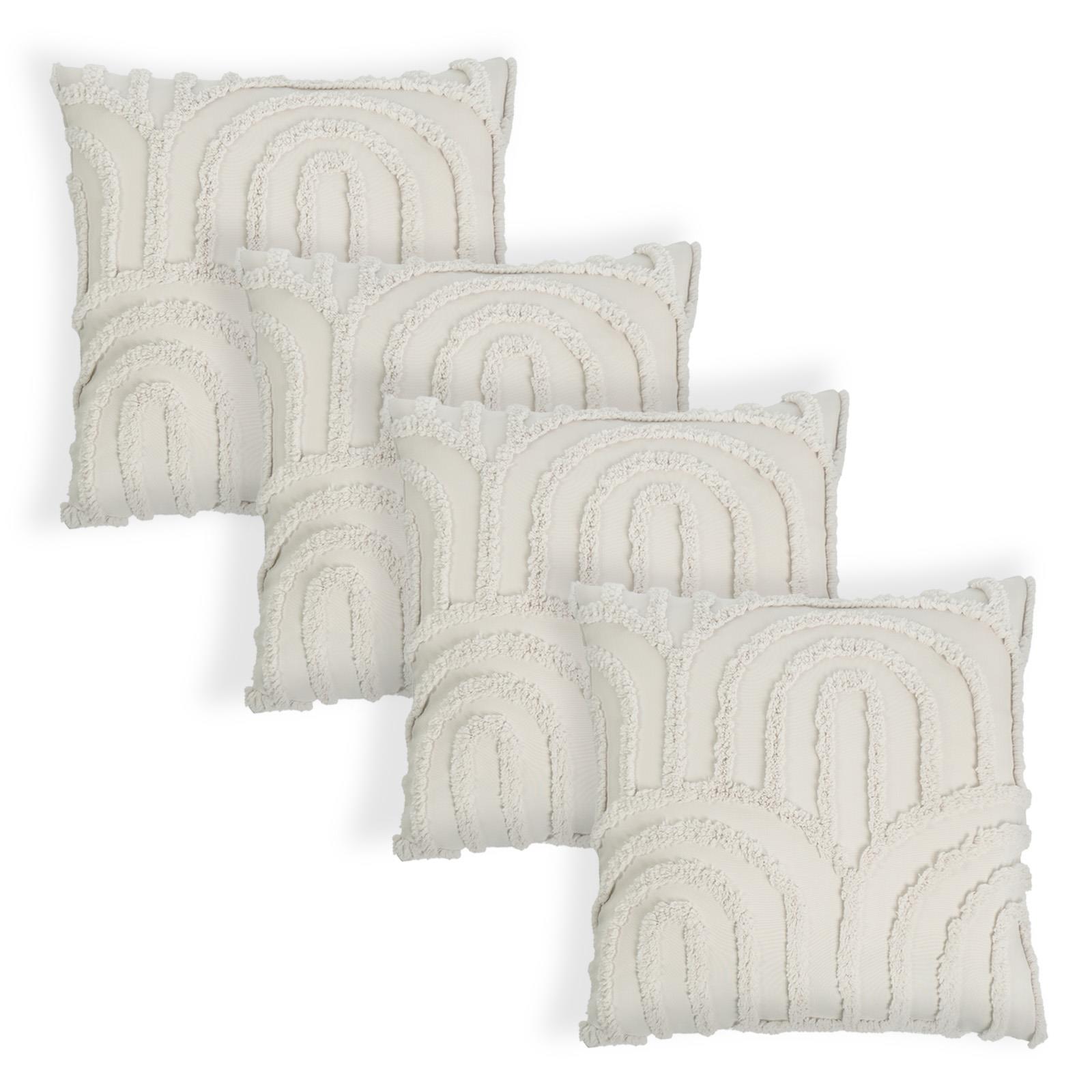 OHS Tufted Cushion Covers 2 Pack Arches Decorative Square Pillowcases