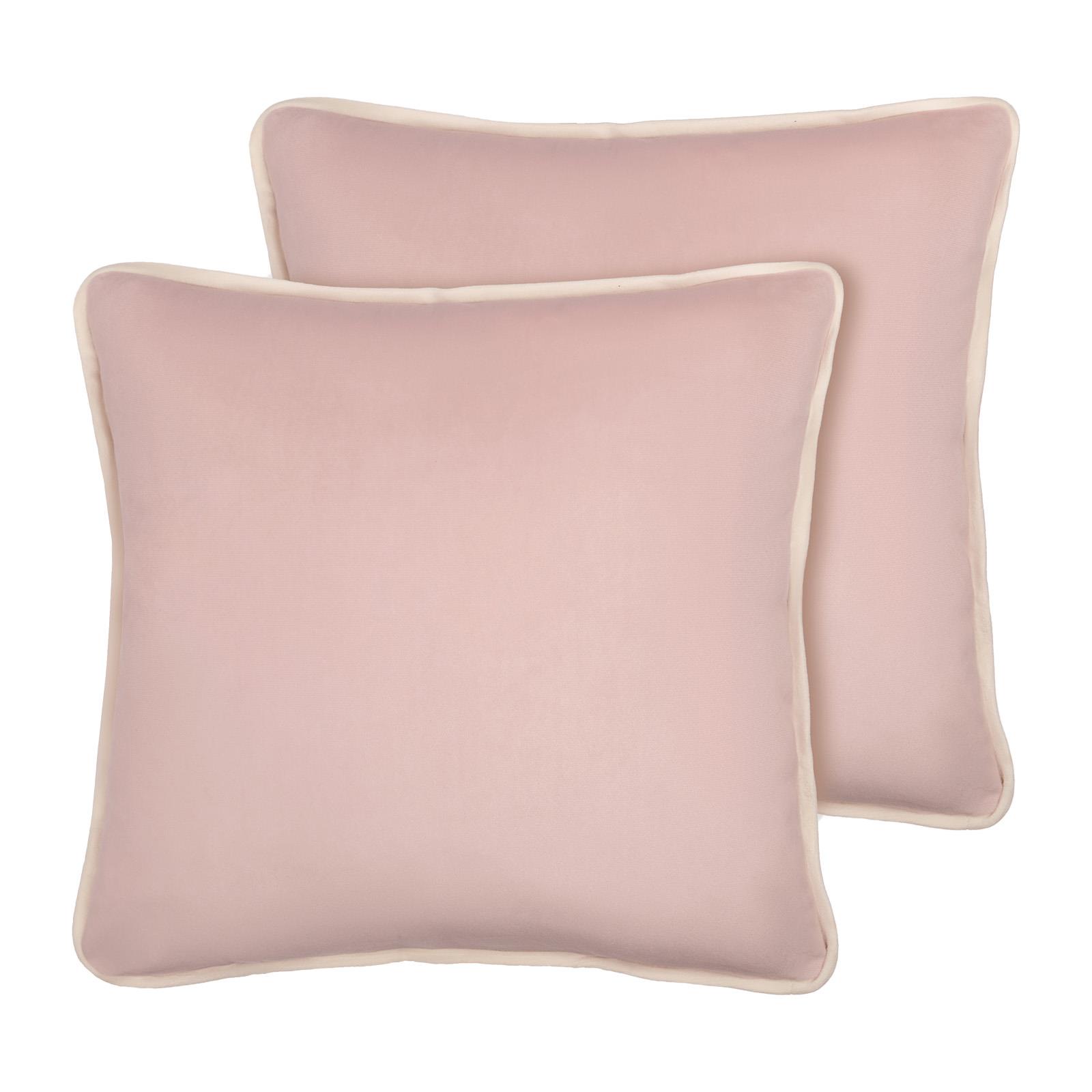OHS Piped Edge Cushion Covers Matte Velvet Soft Luxury 2/4 Square Pillowcases