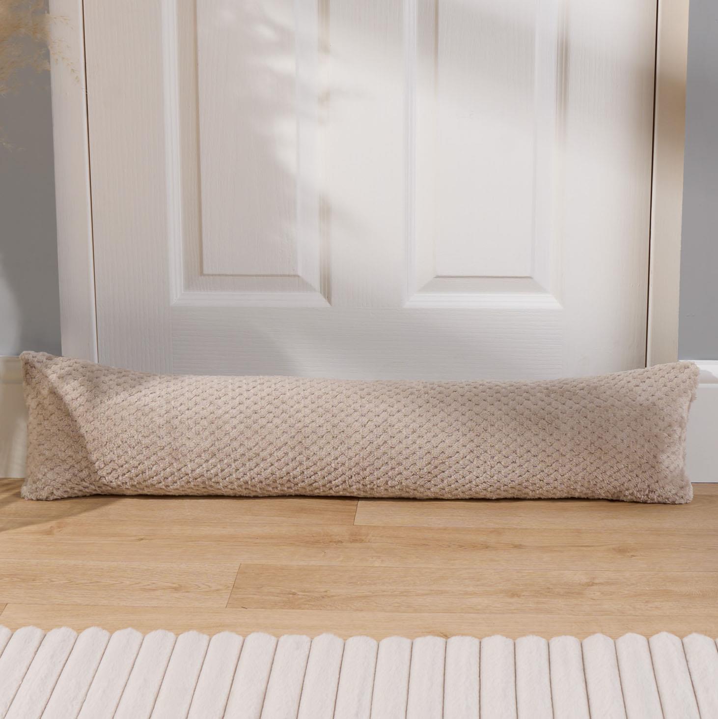 Fabric Door Draught Excluder Weather Seal Waffle Fleece Window Draft Insulation