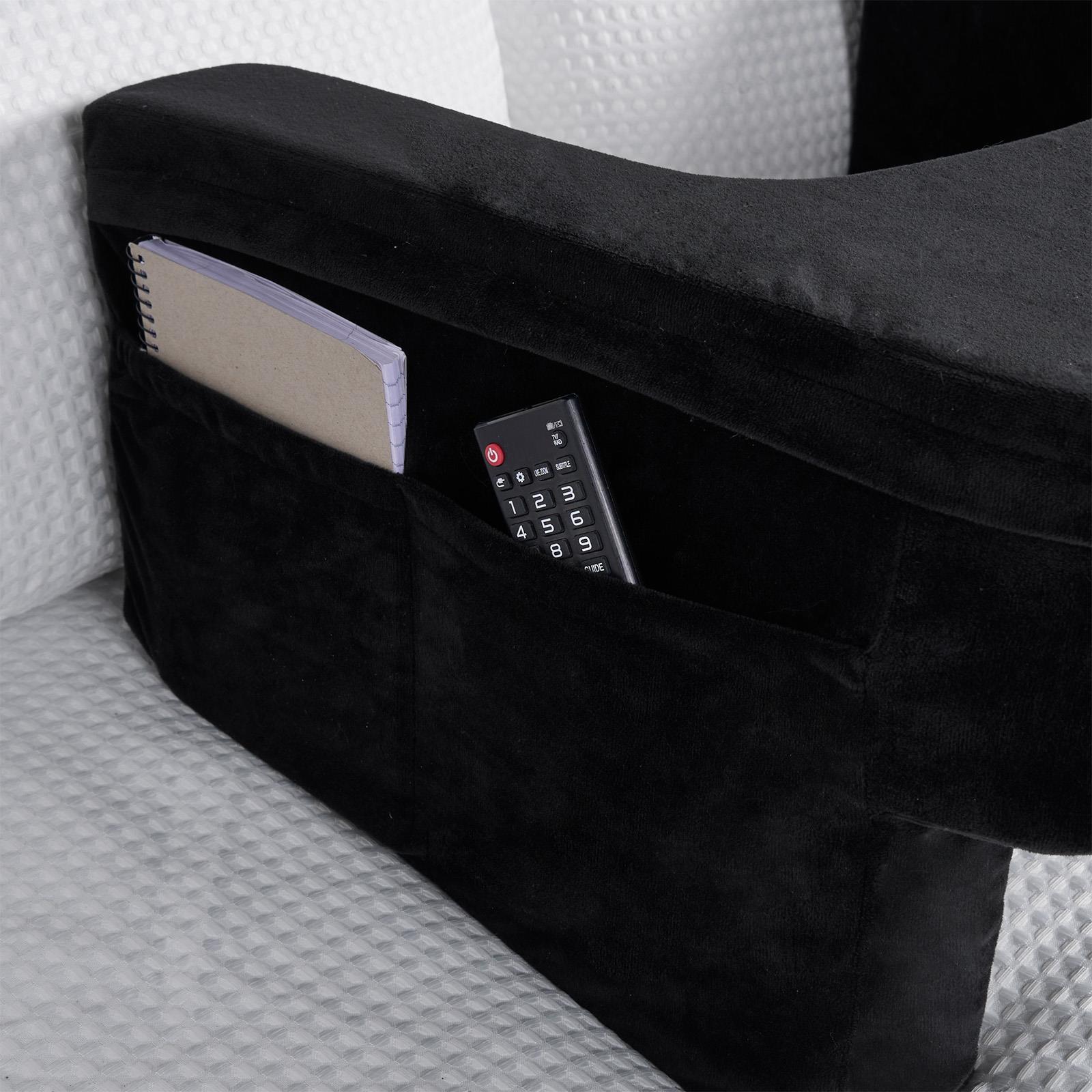 OHS Gaming Lap Pillow Cushion Matte Velvet Filled Laptop Table Tray with Pockets