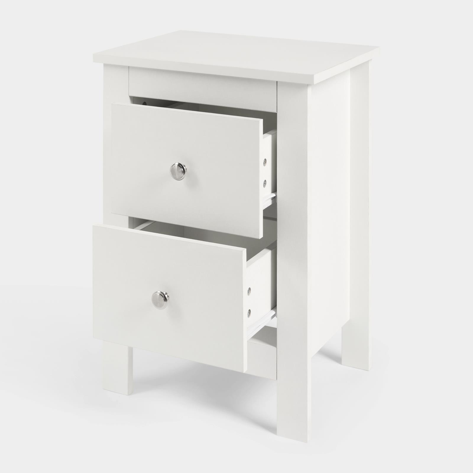 OHS Chicago Bedside Table 2/3 Drawer Hallway Cabinet Nightstand Unit Home Decor