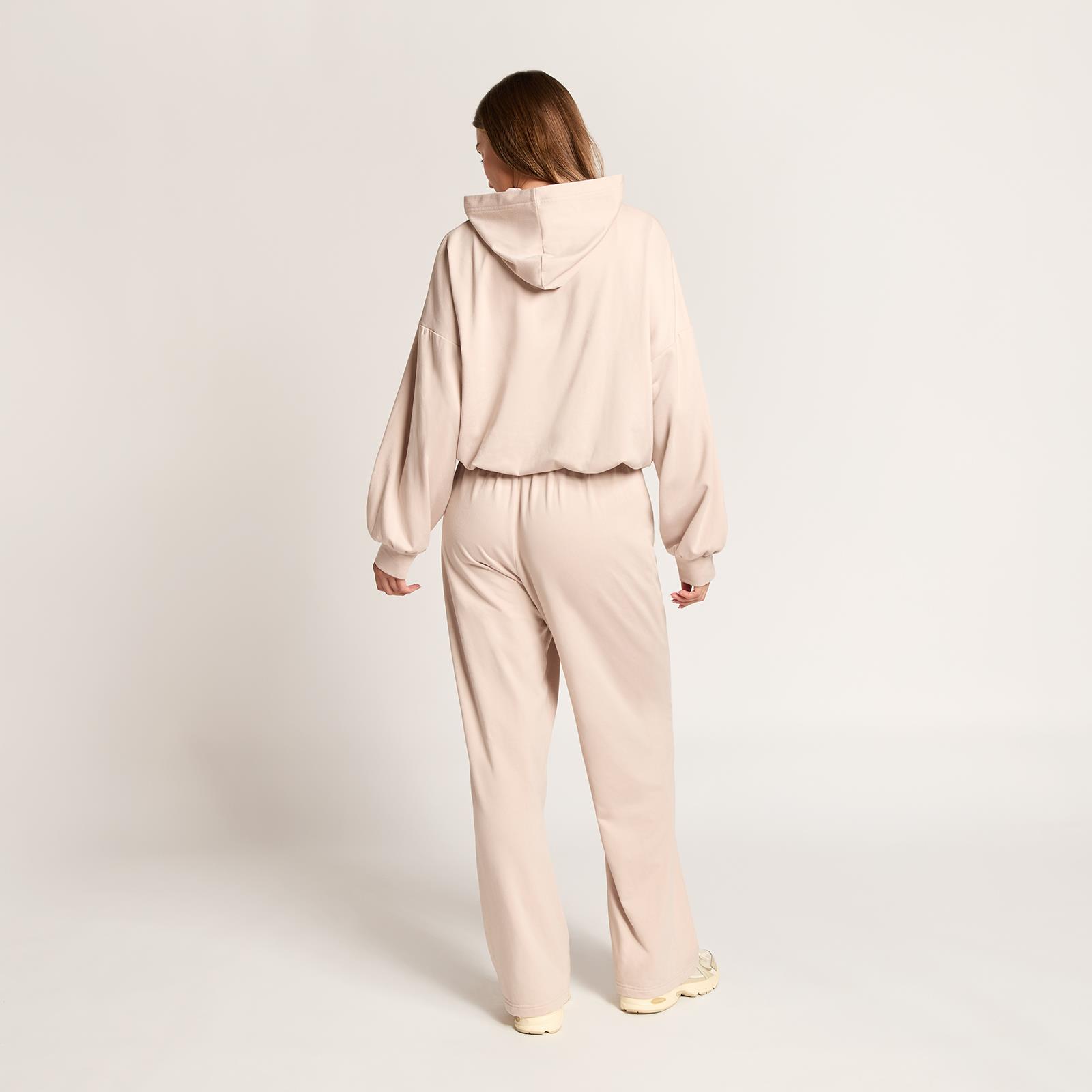 OHS Bubble Hem Co-Ord Set Hoodie Drawstring Relaxed Joggers Tracksuit Loungewear