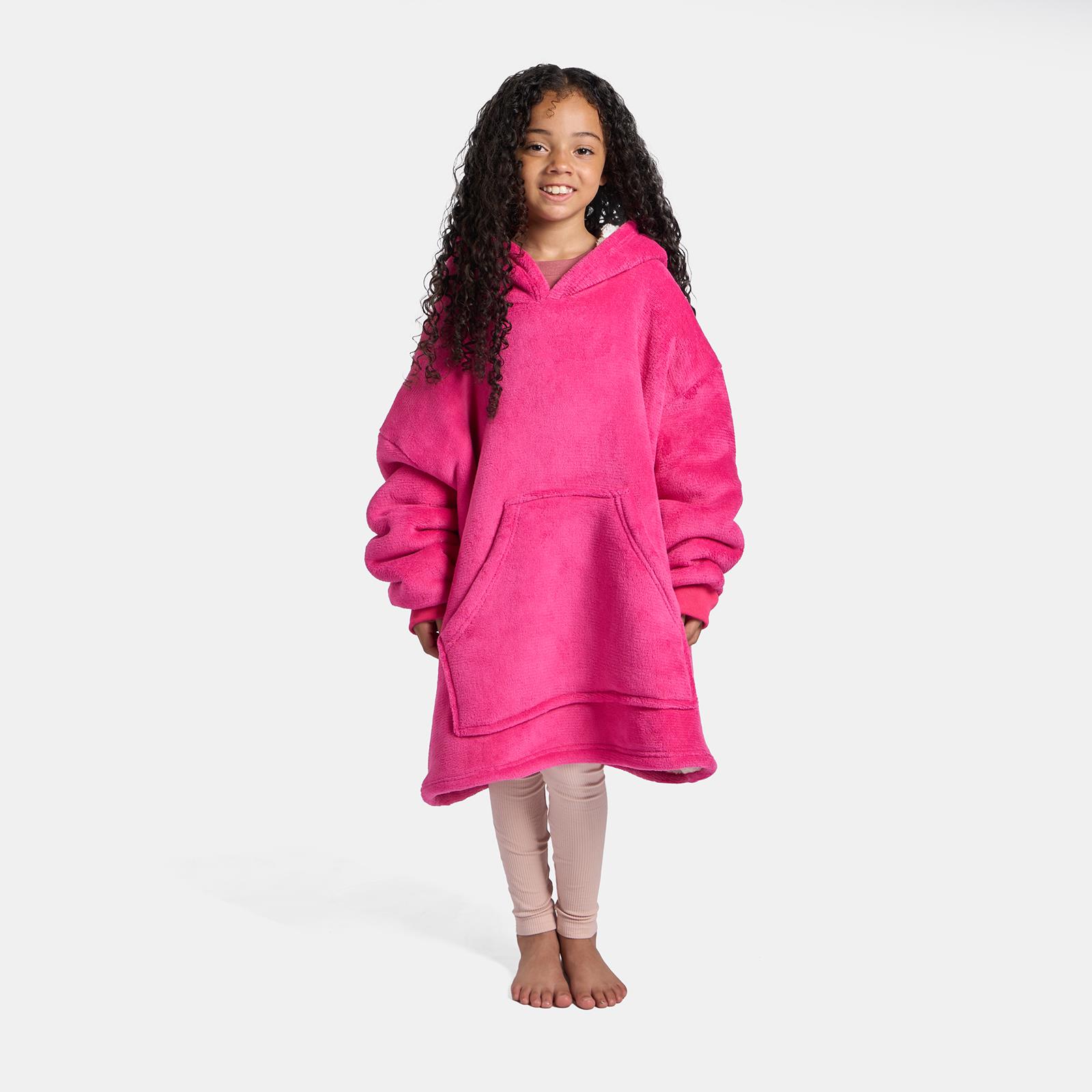 OHS Kids Hoodie Blanket Oversized Ultra Plush Soft Sherpa Wearable Sweatshirt