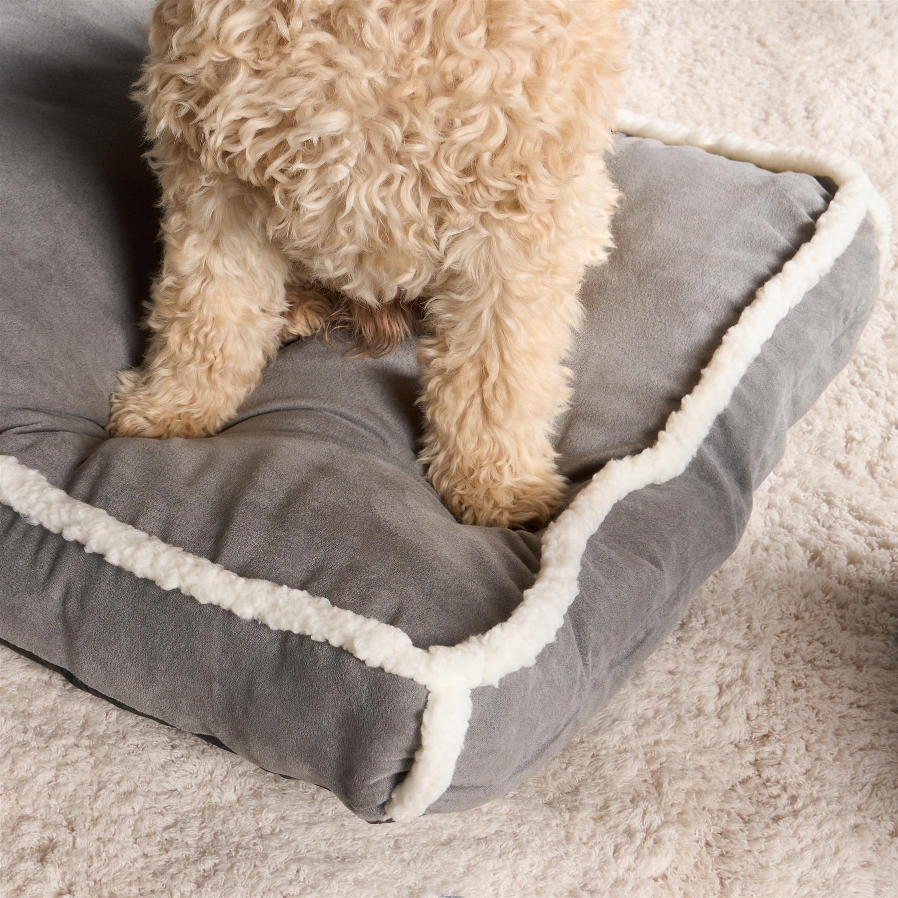Sherpa Bind Pet Bed Dog Puppy Comfy Mat Cushion Washable Fleece Soft Plush Warm
