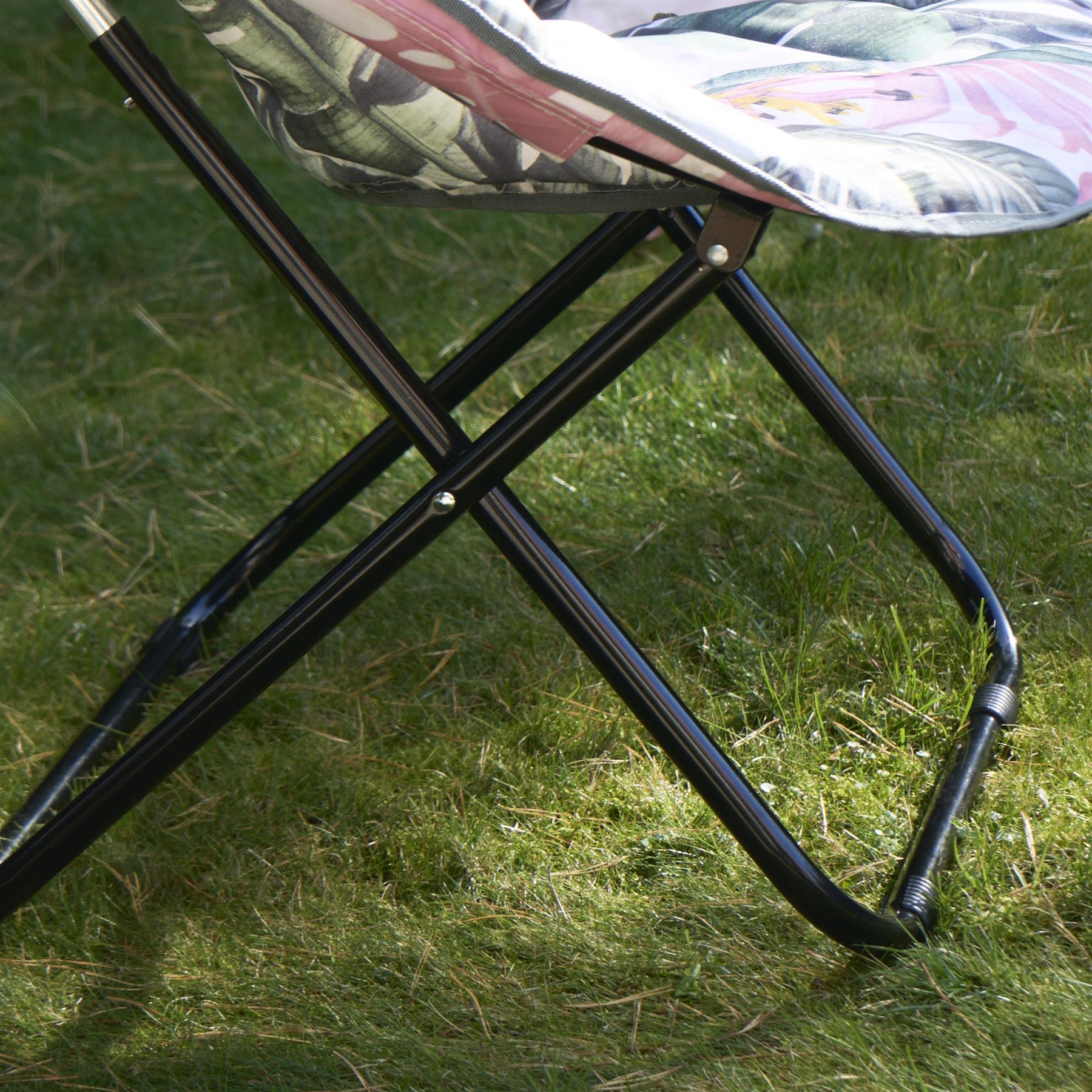 OHS Moon Camping Chair Round Folding Outdoor Garden Portable Seat