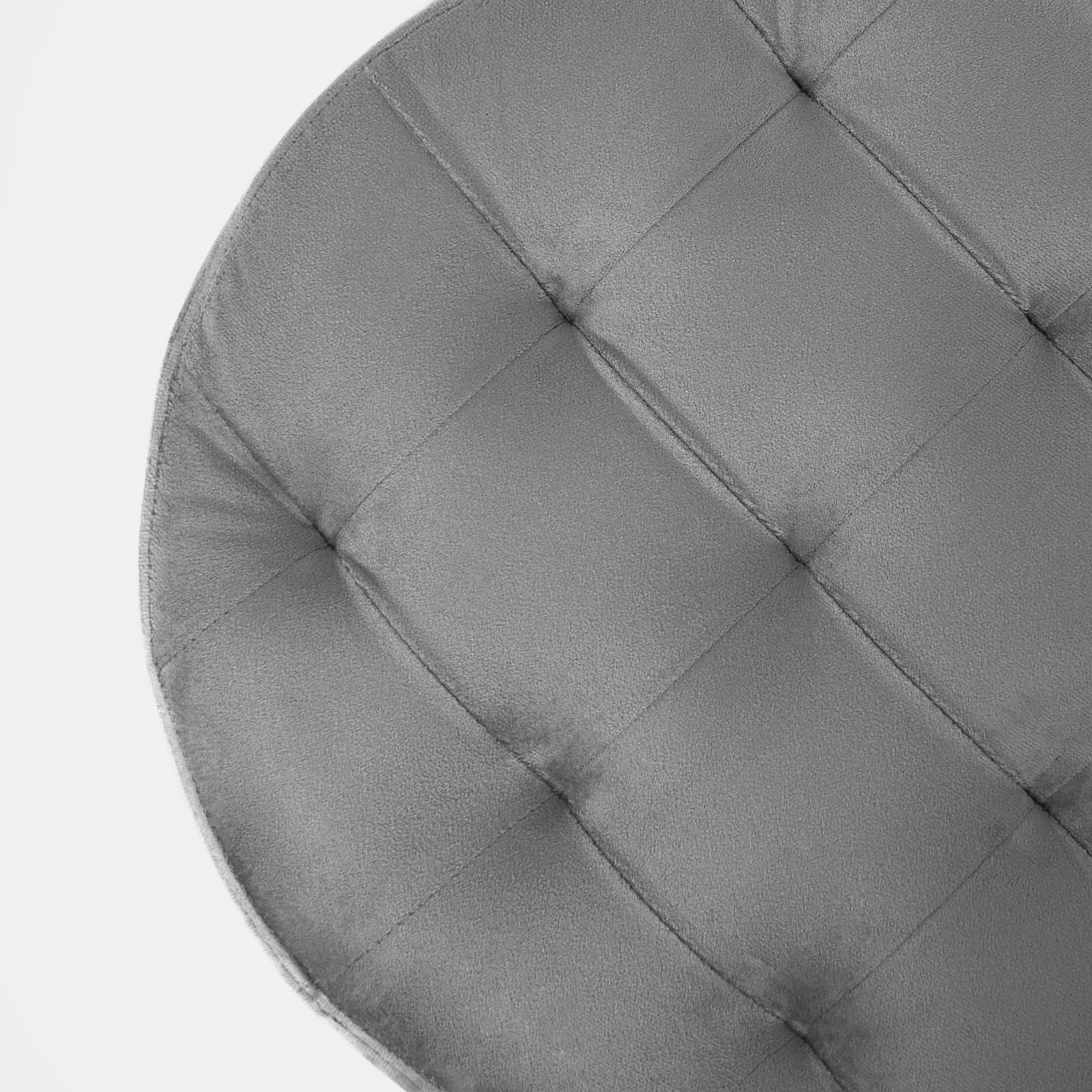 OHS Folding Ottoman Storage Box Footstool Tub Space Saving Velvet Seat