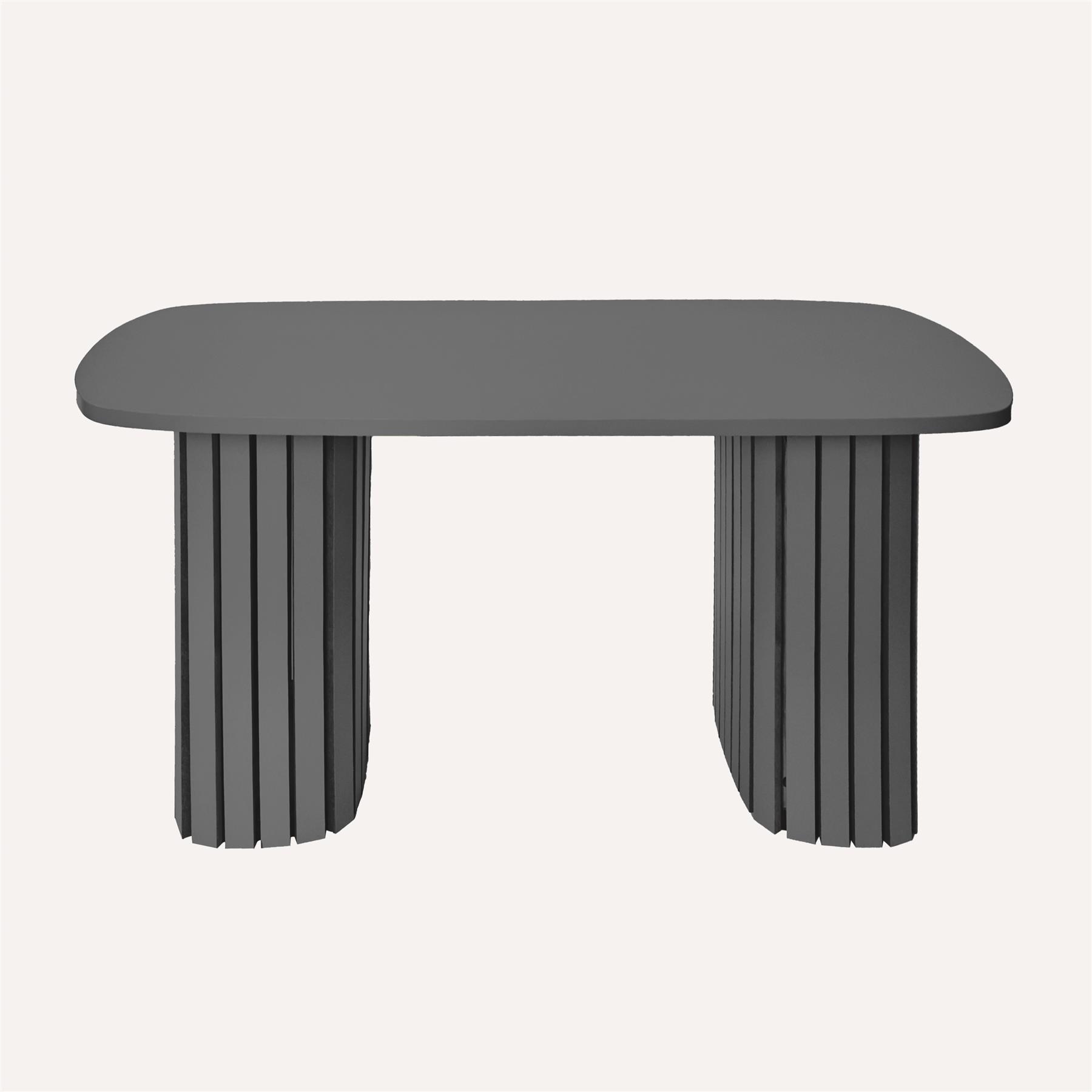 OHS Madison Coffee Table Ribbed Engineered Wood Side End Desk Home Decor