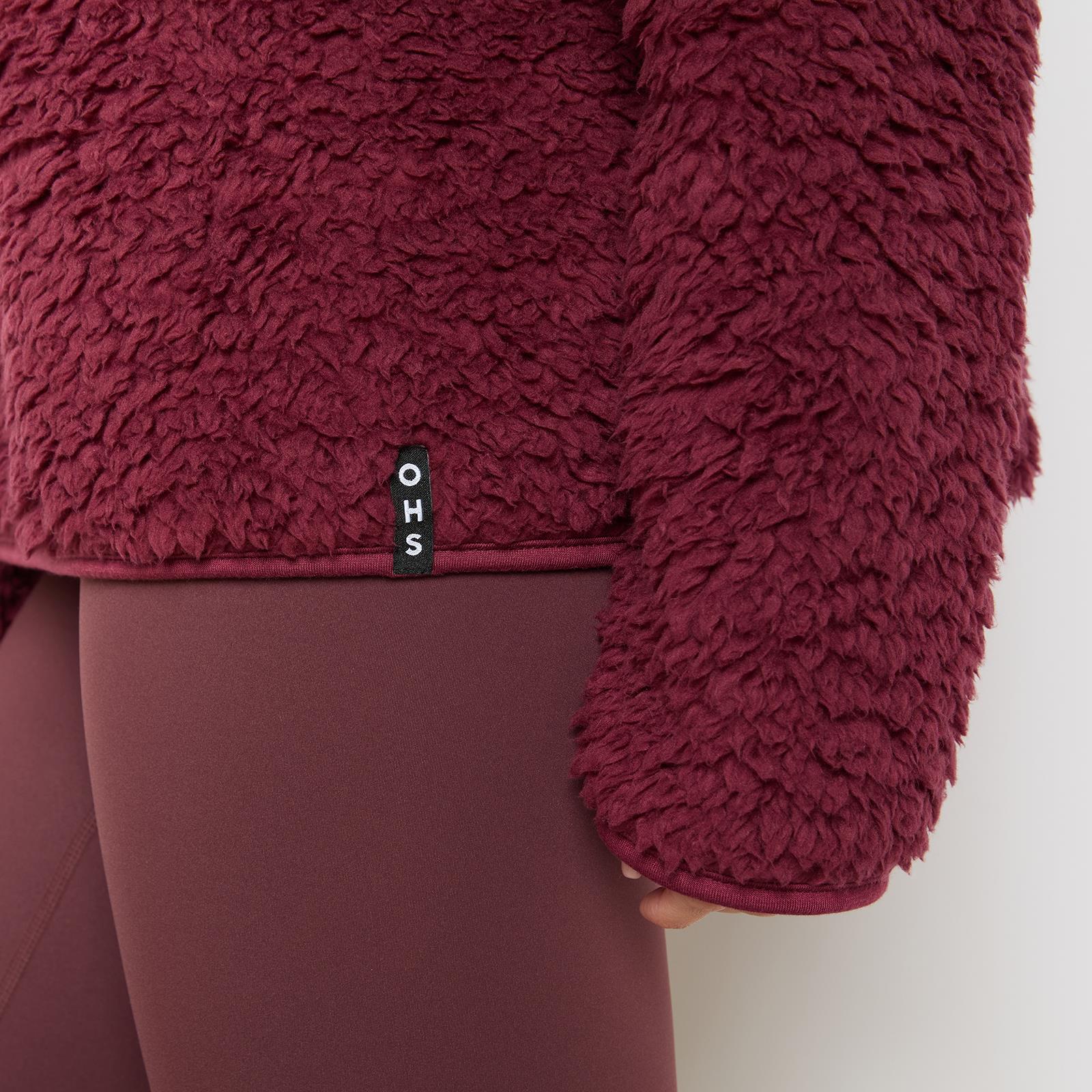 OHS Half Zip Hoodie Plain Thermal Teddy Fleece Winter Jumper Pullover Sweatshirt