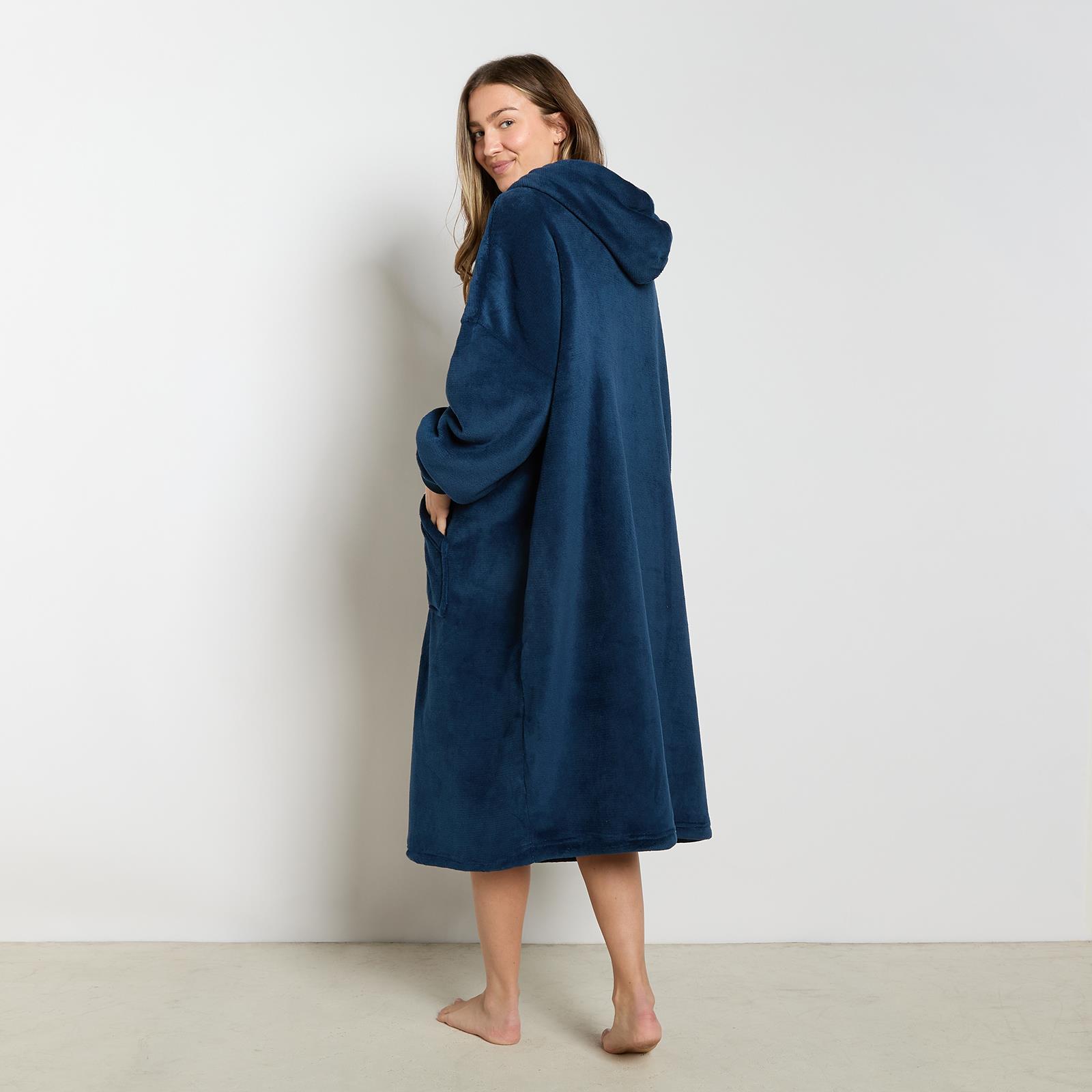 OHS Extra Long Hoodie Blanket Oversized Soft Sherpa Fleece Giant Sweatshirt