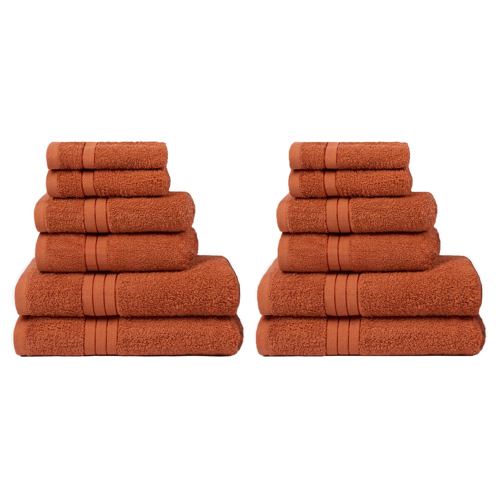 Dreamscene Luxury 100% Cotton Towels Bale Set Large Soft Bath Hand 12 PC 500 GSM