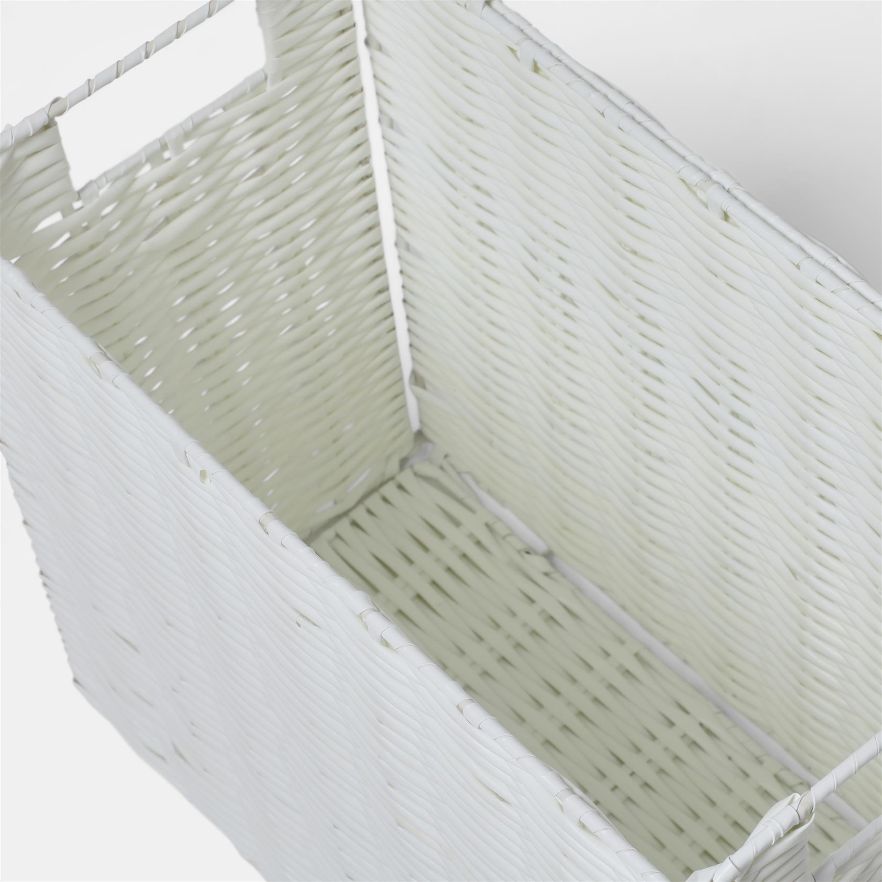 OHS Collapsible Laundry Basket Woven Folding Hamper Bathroom Corner Storage