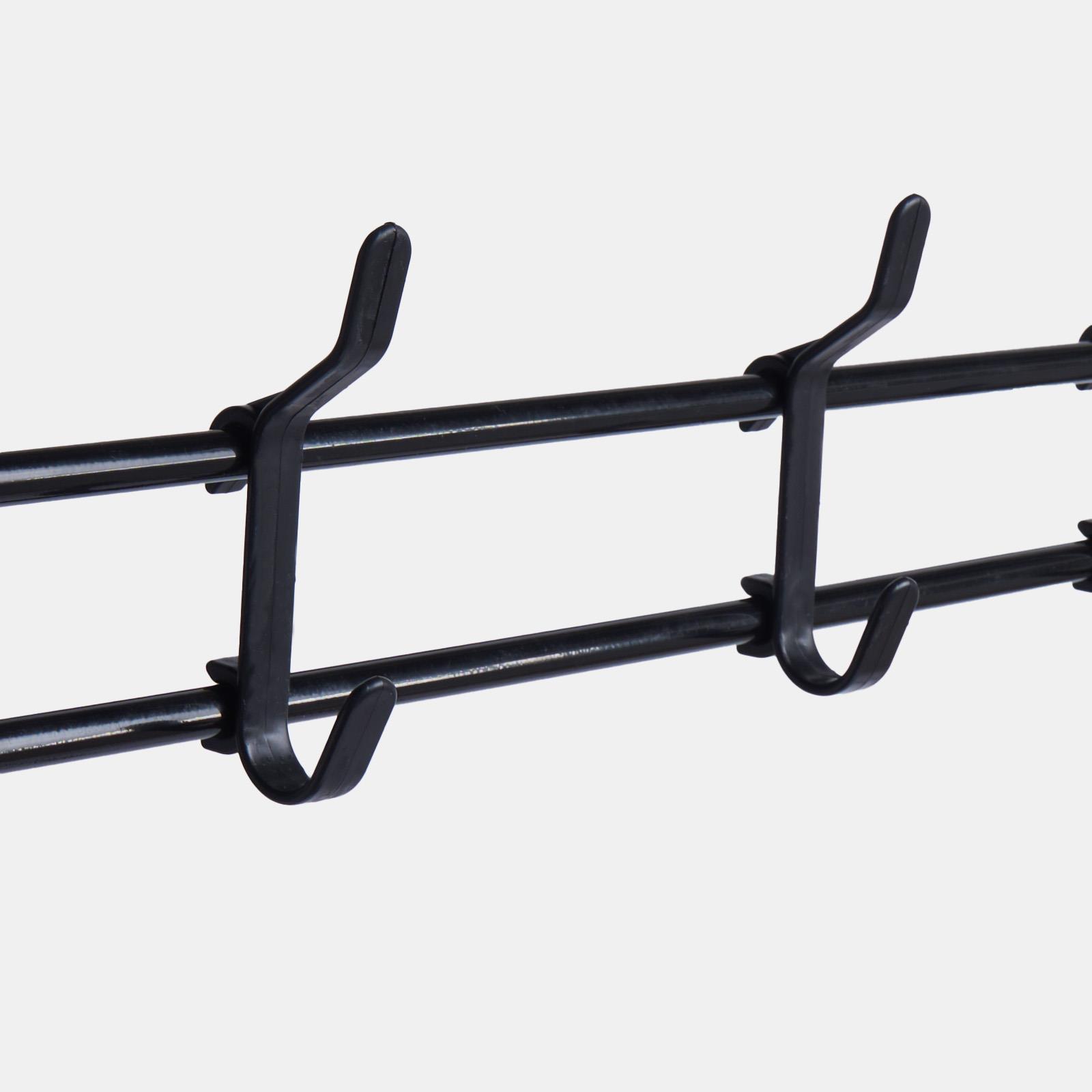 16 Hook Shelving Rack Storage Tier Unit Hallway Home Decor Wire Office Organiser