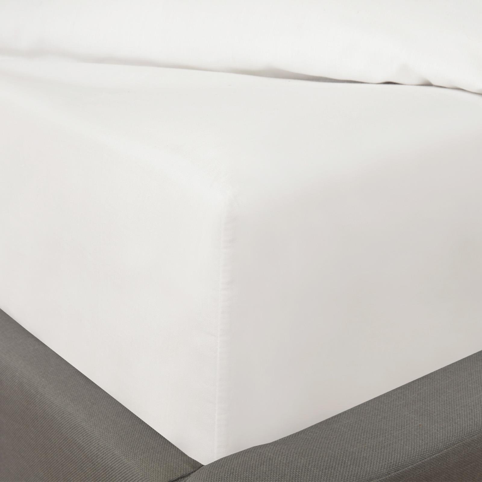 OHS Luxury Plain Dye Polycotton 30cm Deep Full Elasticated Bed Fitted Sheet