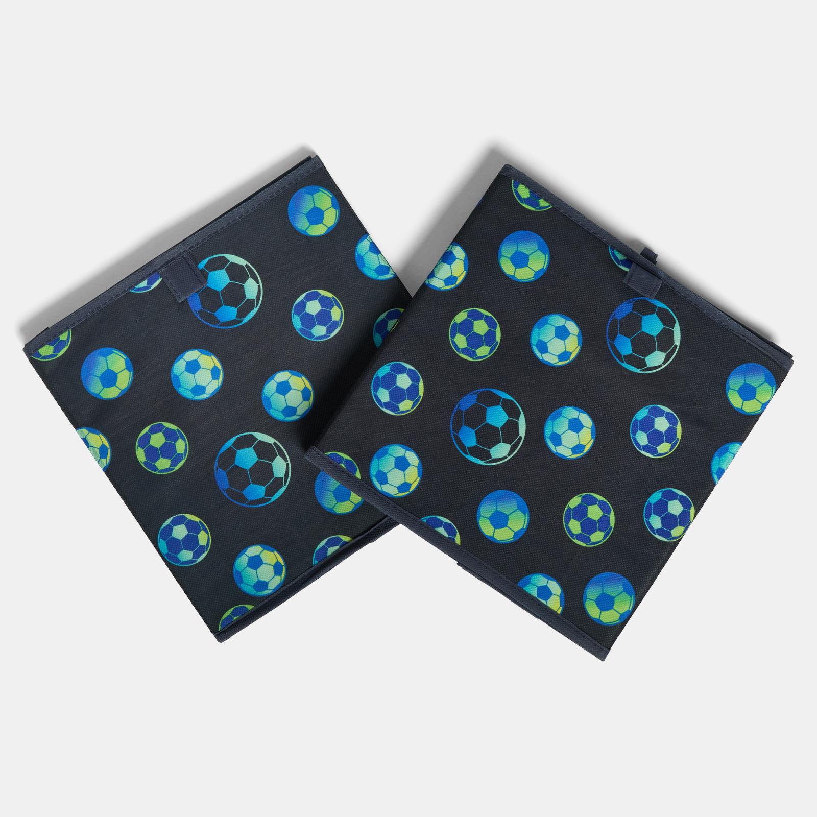 OHS Kids Storage Box Cube Printed Folding 2 Pack Space Saving Shoe Toy Organiser