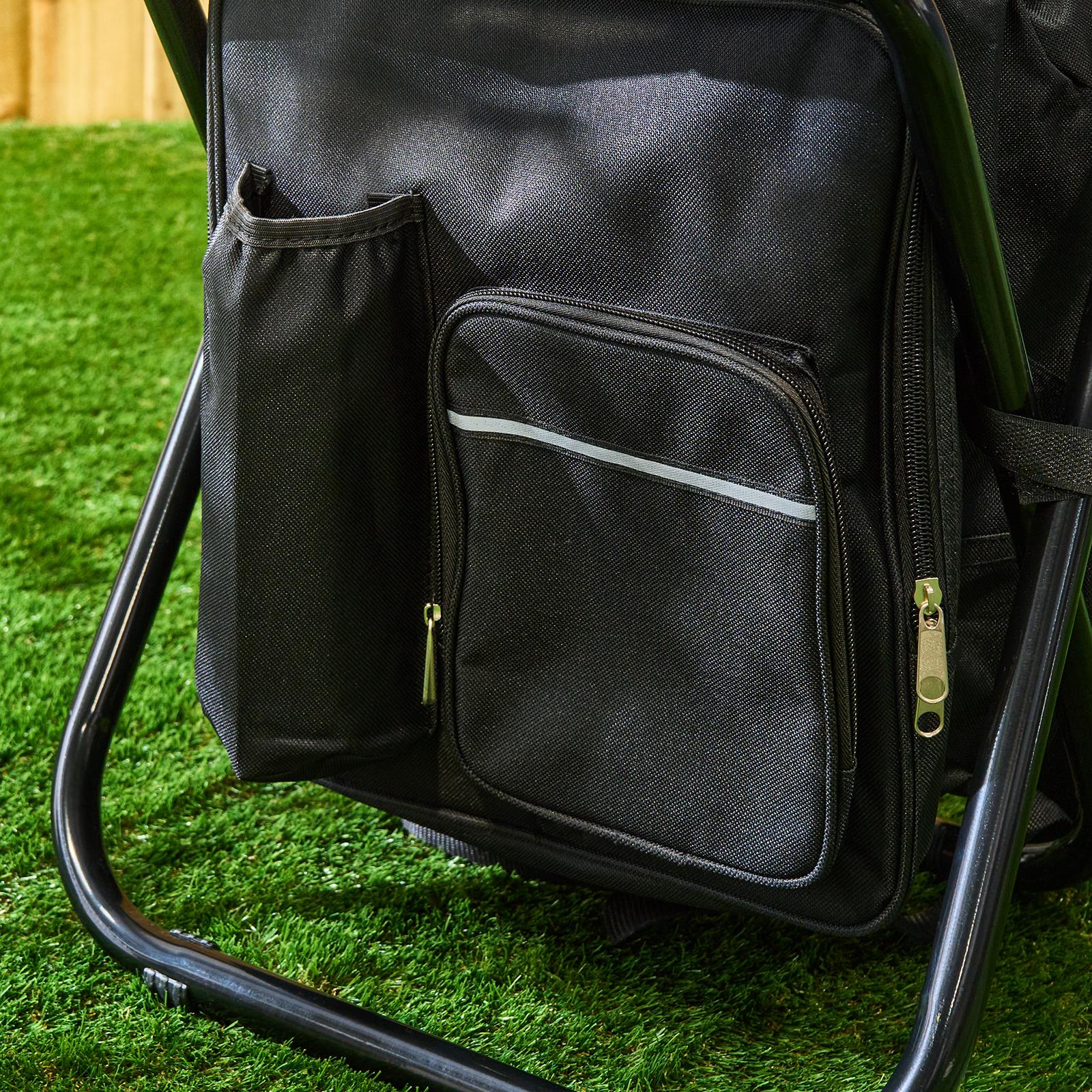 OHS 3-in-1 Camping Backpack Stool Cooling Bag Chair Folding Rucksack Seat