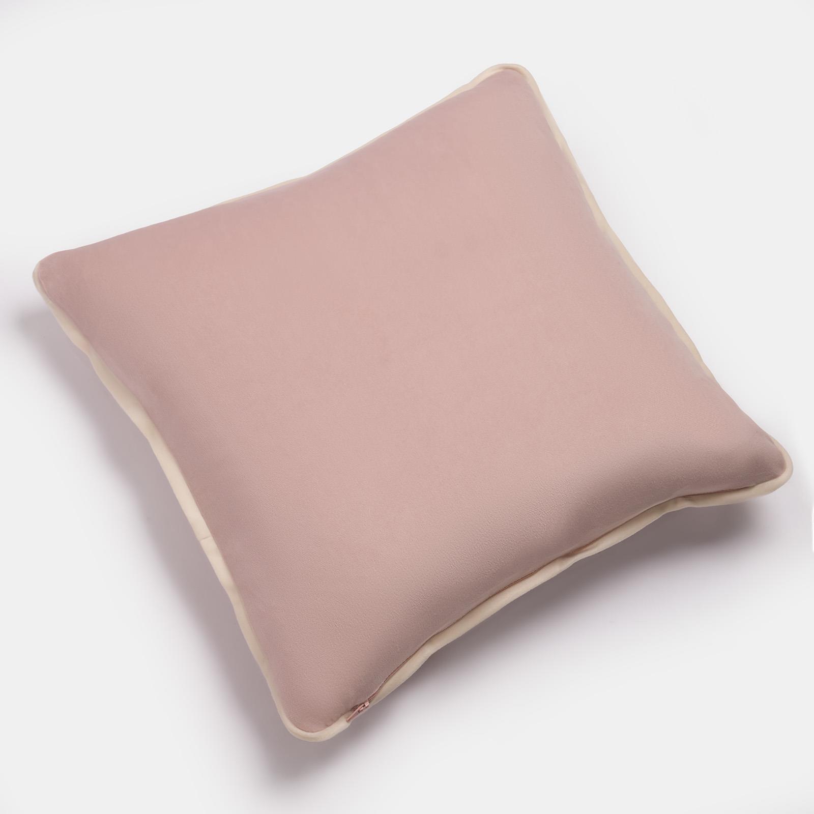 OHS Piped Edge Cushion Covers Matte Velvet Soft Luxury 2/4 Square Pillowcases