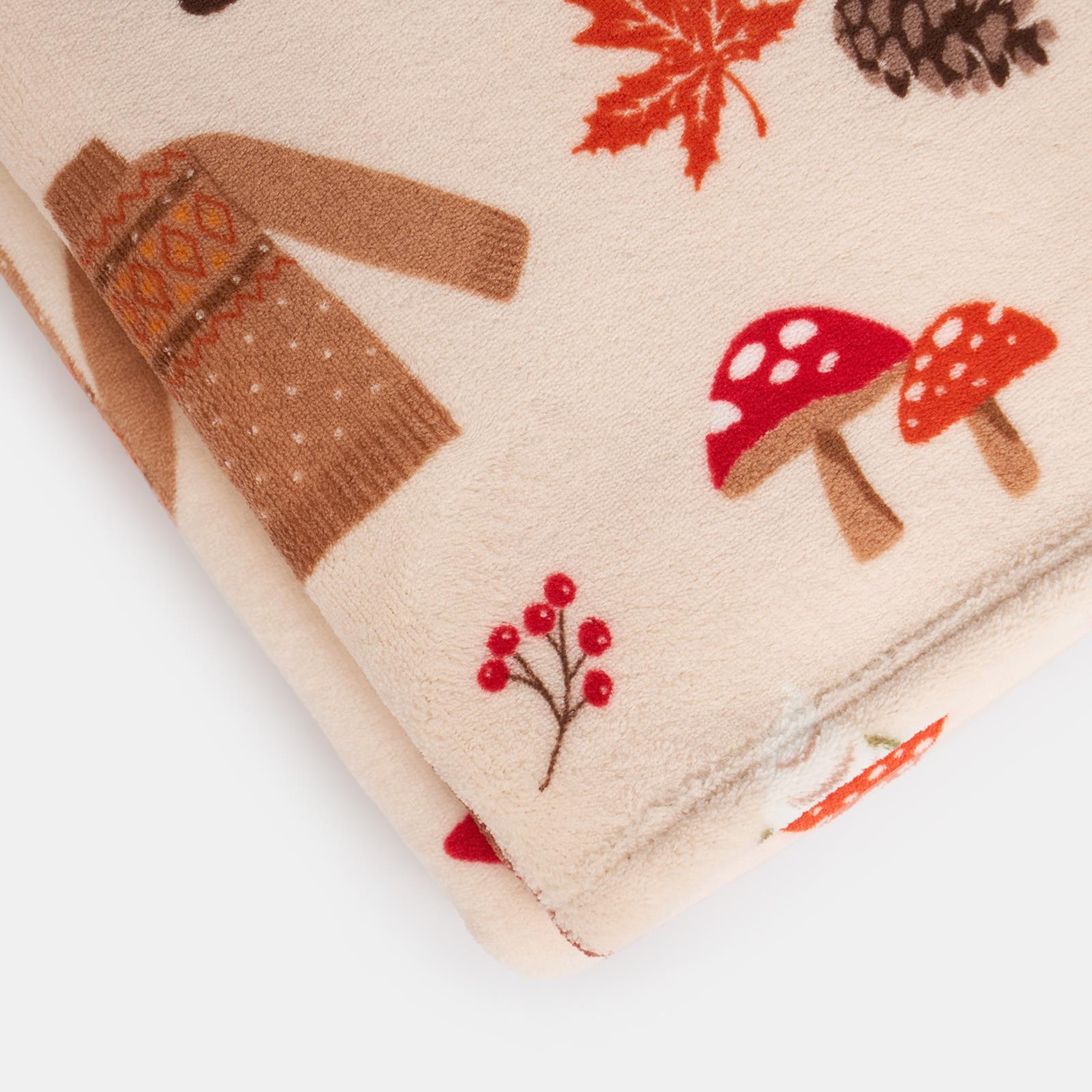Autumn Gonk Throw Over Fleece Bed Sofa Sherpa Soft Warm Blanket Plush Pumpkin