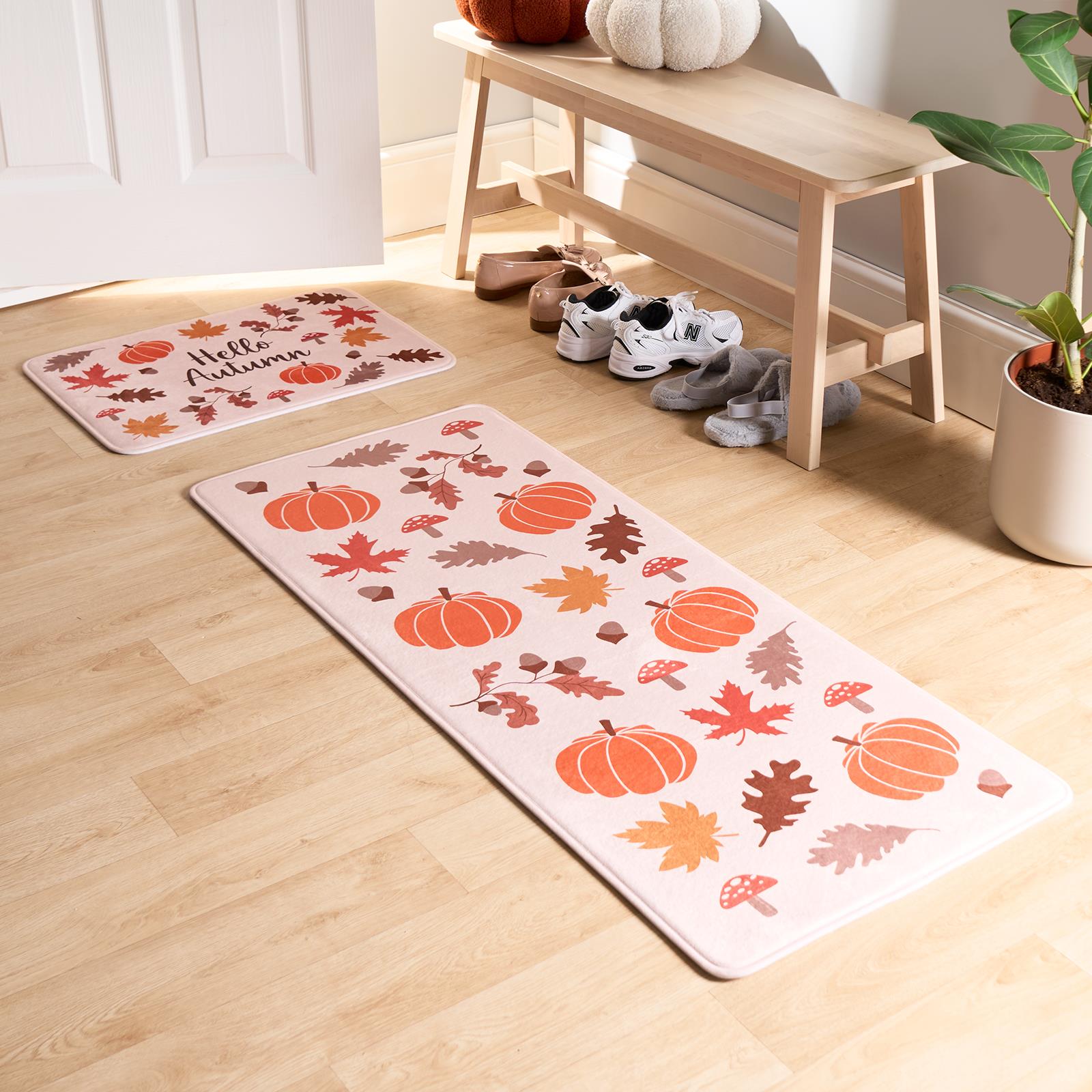 OHS Print Doormat Runner Xmas Festive Decorative Hallway Rug Kitchen Floor Mat