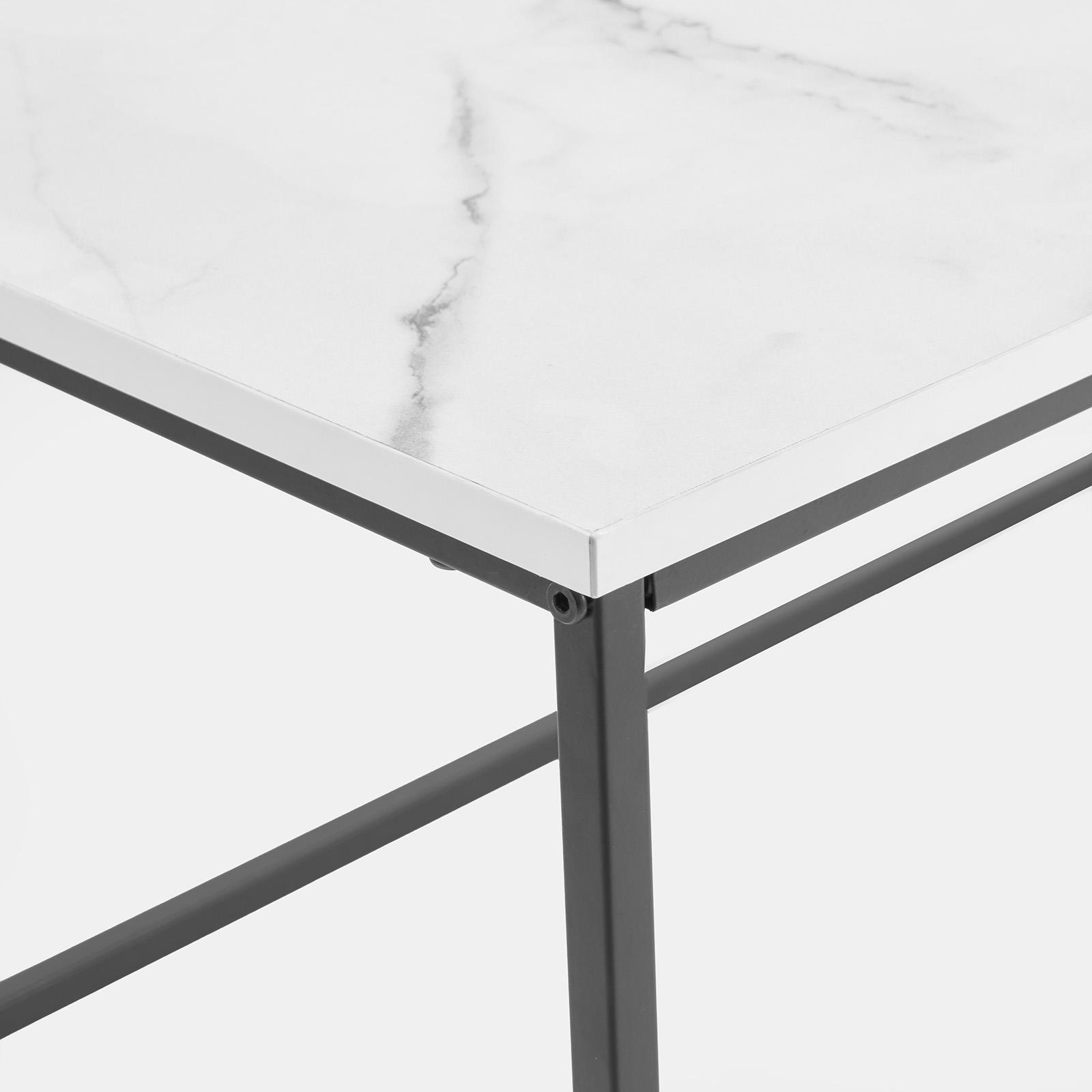 Coffee Table Marble Bedside End Living Room Modern Office Metal Frame Home Decor - Picture 28 of 28