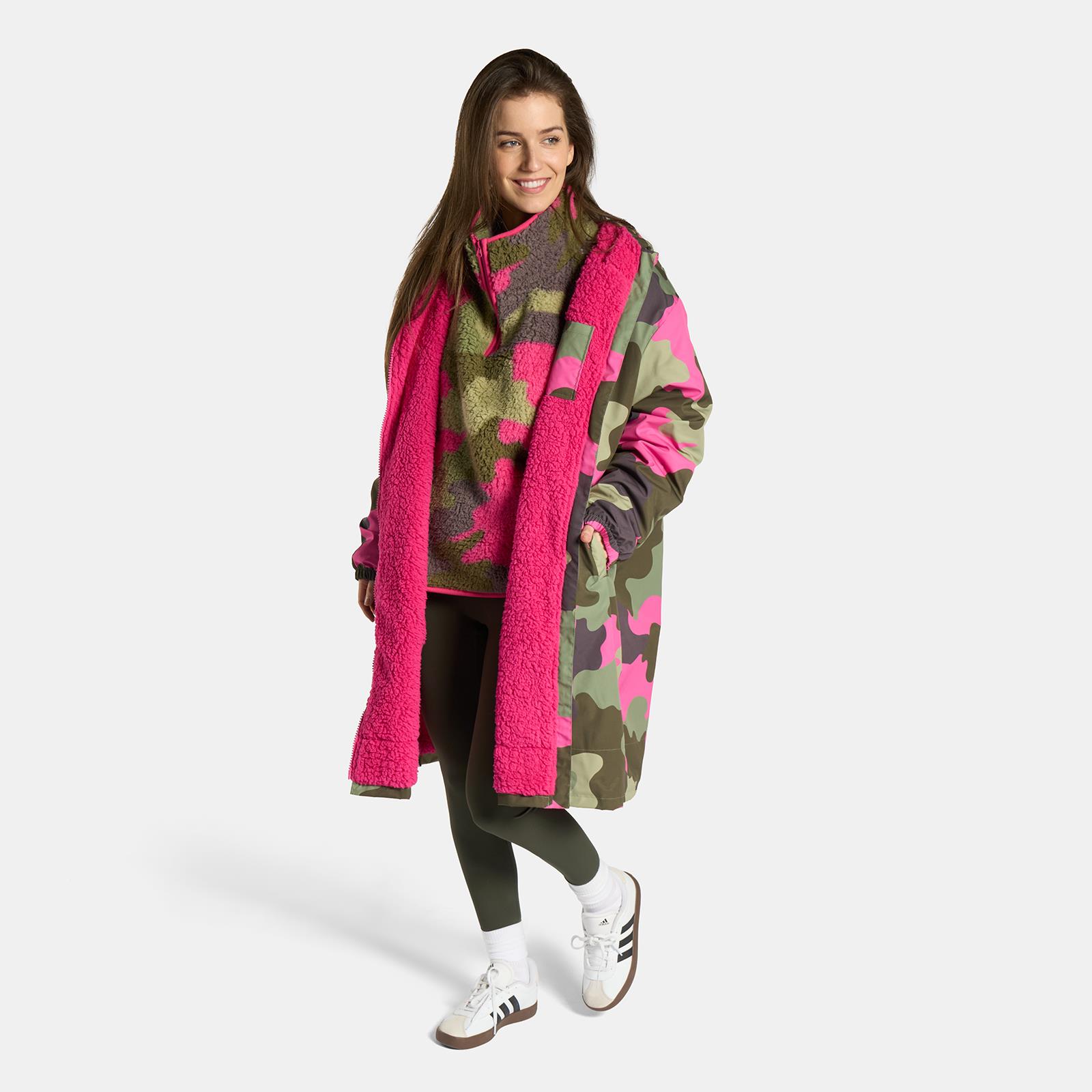 OHS Drying Changing Robe Sherpa Lined Water Resistant Oversize Coat Adults Kids