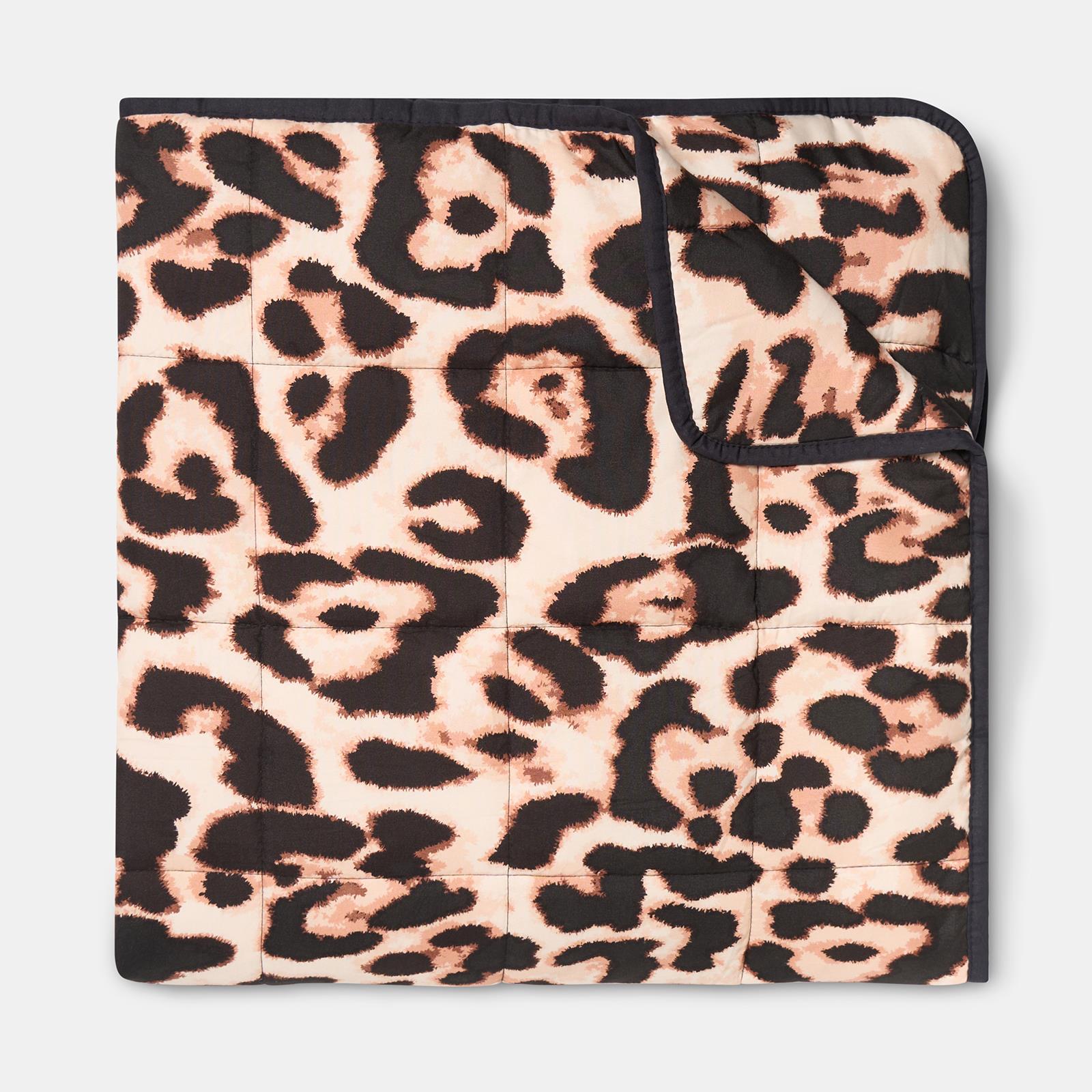OHS Leopard Weighted Blanket 8kg Quilted Throw Sensory Sleep Anxiety Therapy